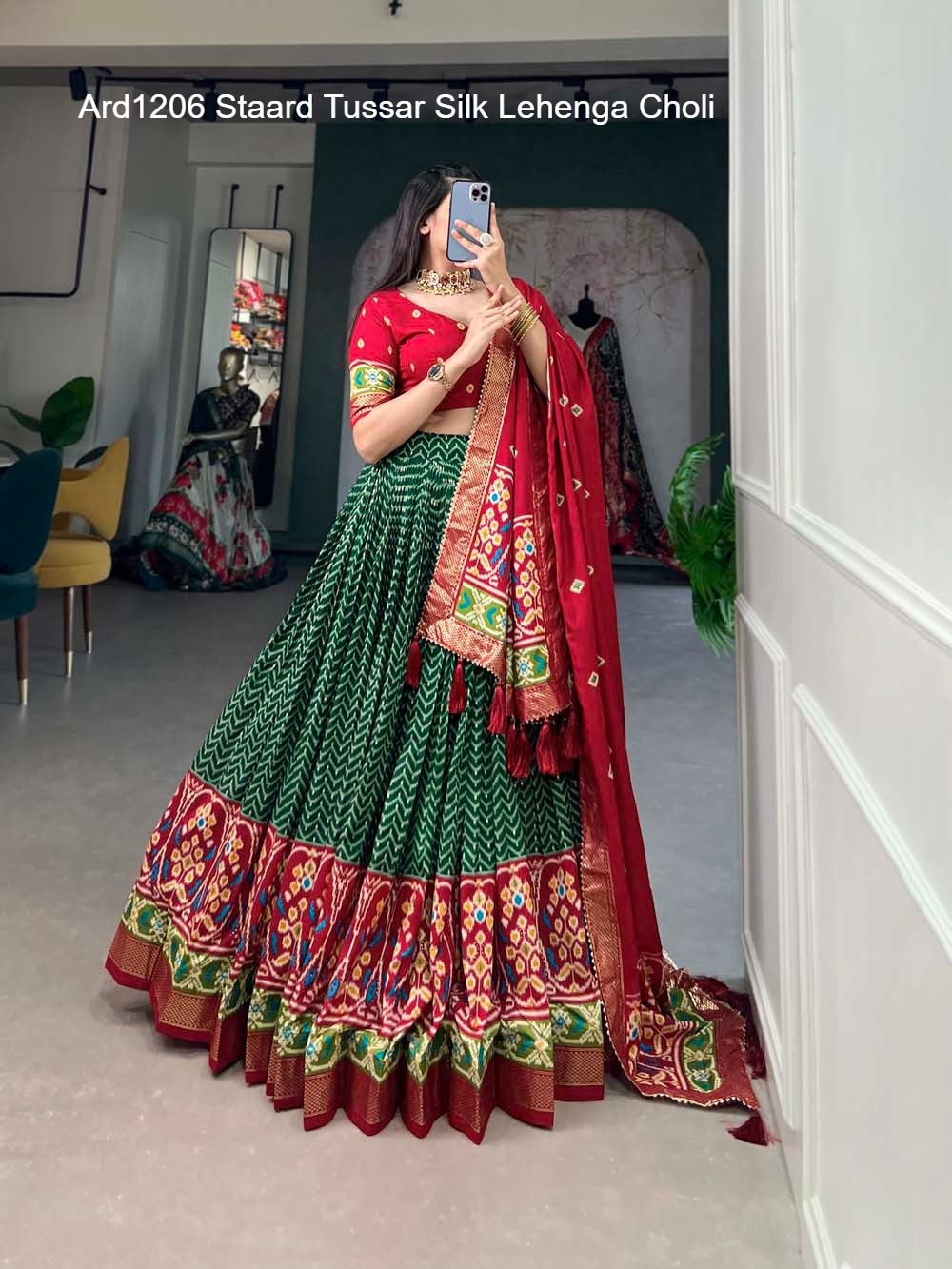 Ard1206 Staard Tussar Silk Lehenga Choli