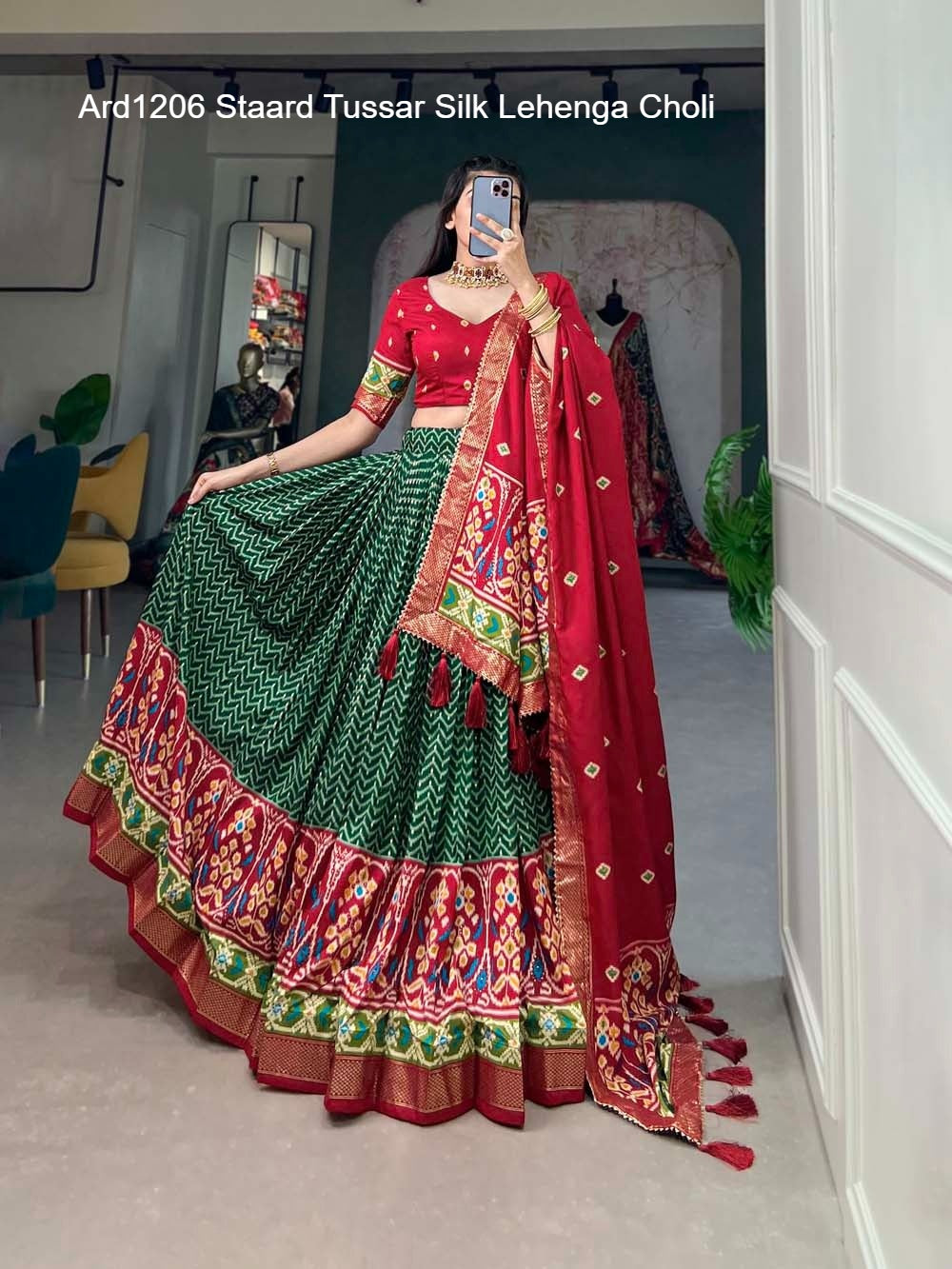 Ard1206 Staard Tussar Silk Lehenga Choli