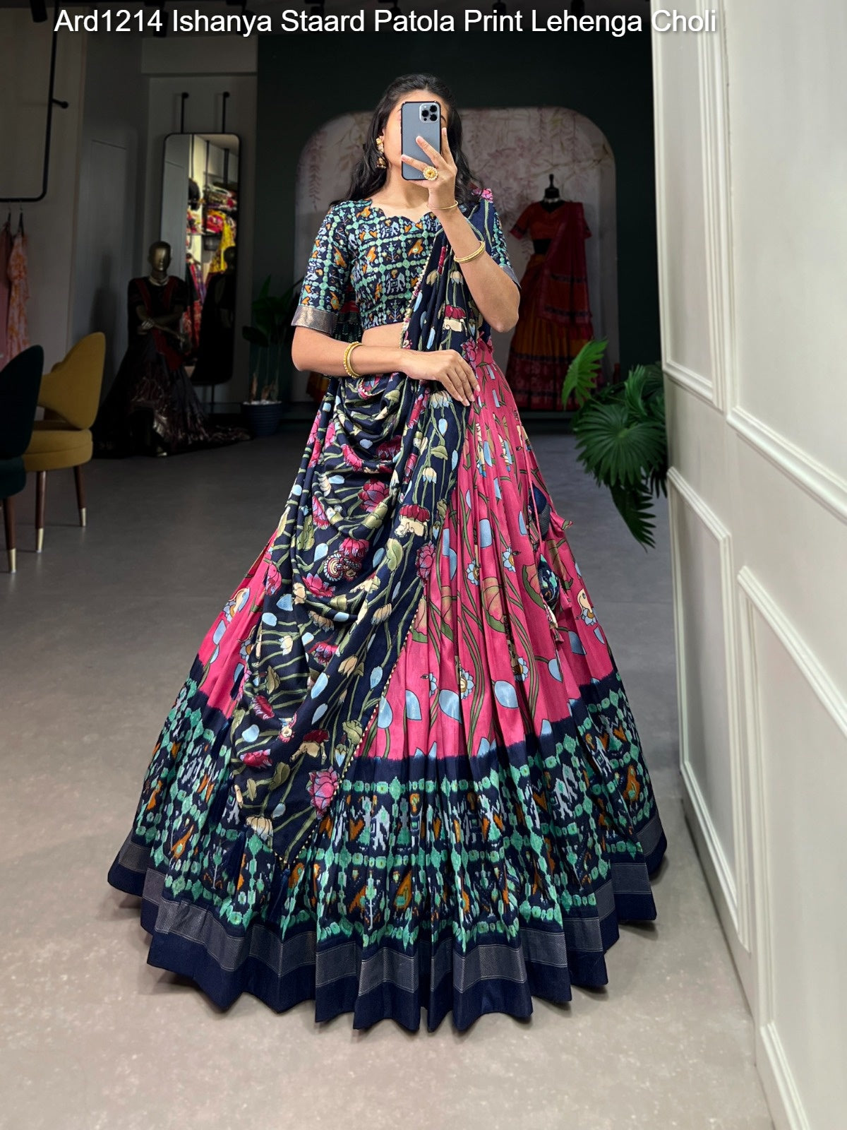 Ard1214 Ishanya Staard Patola Print Lehenga Choli
