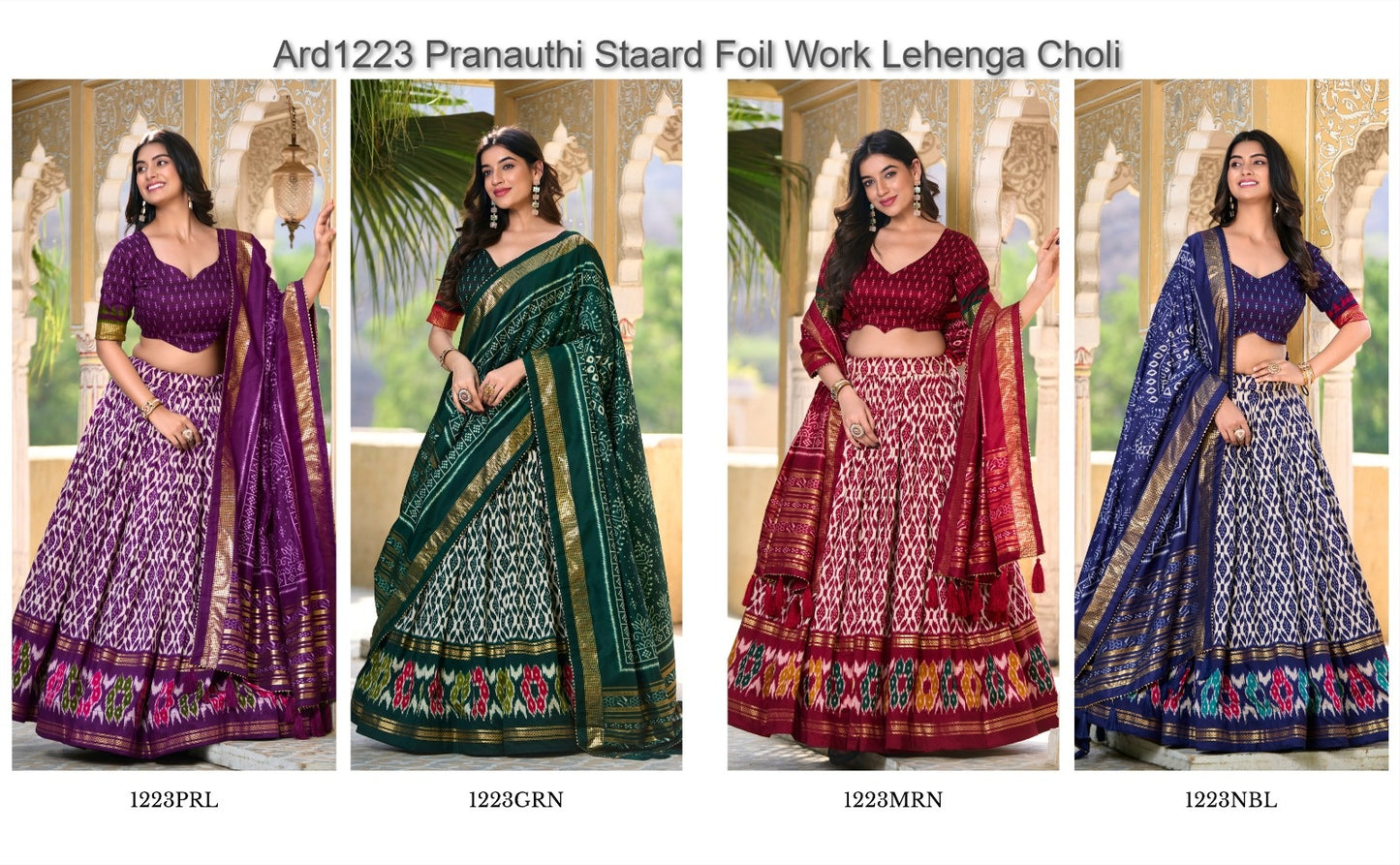 Ard1223 Pranauthi Staard Foil Work Lehenga Choli