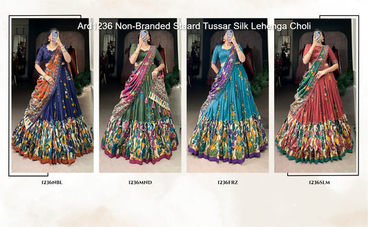 Ard1236 Non-Branded Staard Tussar Silk Lehenga Choli