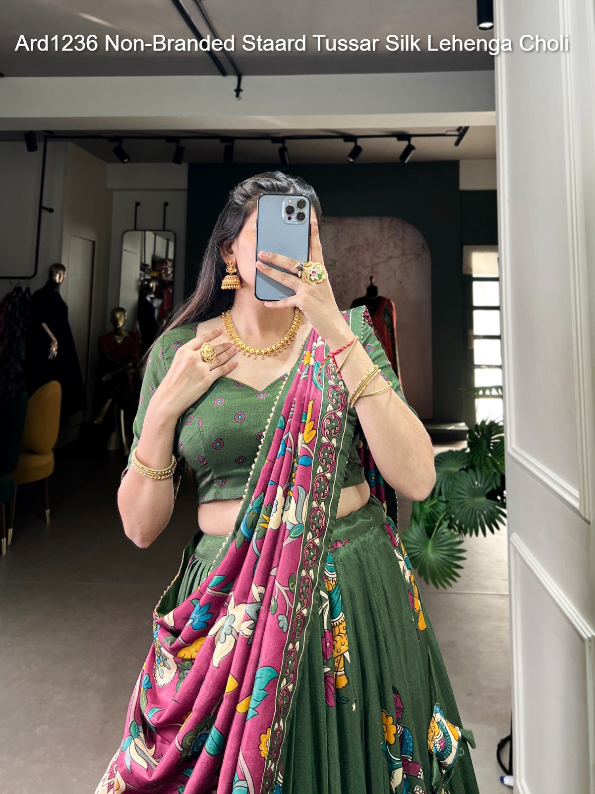 Ard1236 Non-Branded Staard Tussar Silk Lehenga Choli