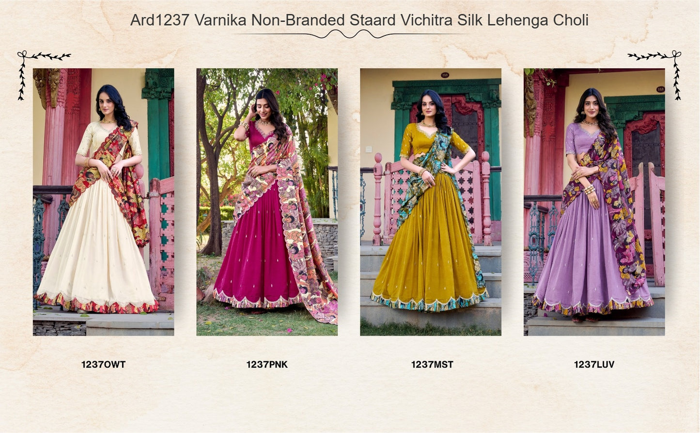 Ard1237 Varnika Non-Branded Staard Vichitra Silk Lehenga Choli