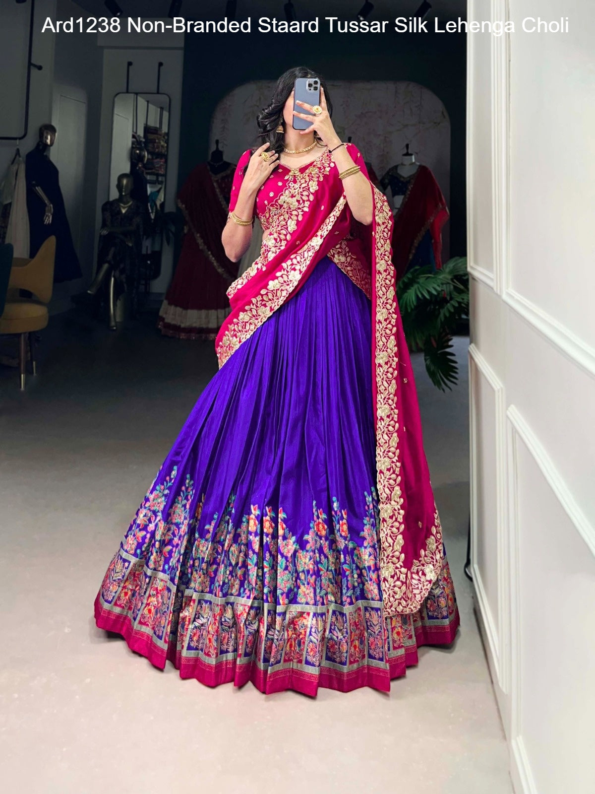 Ard1238 Non-Branded Staard Tussar Silk Lehenga Choli