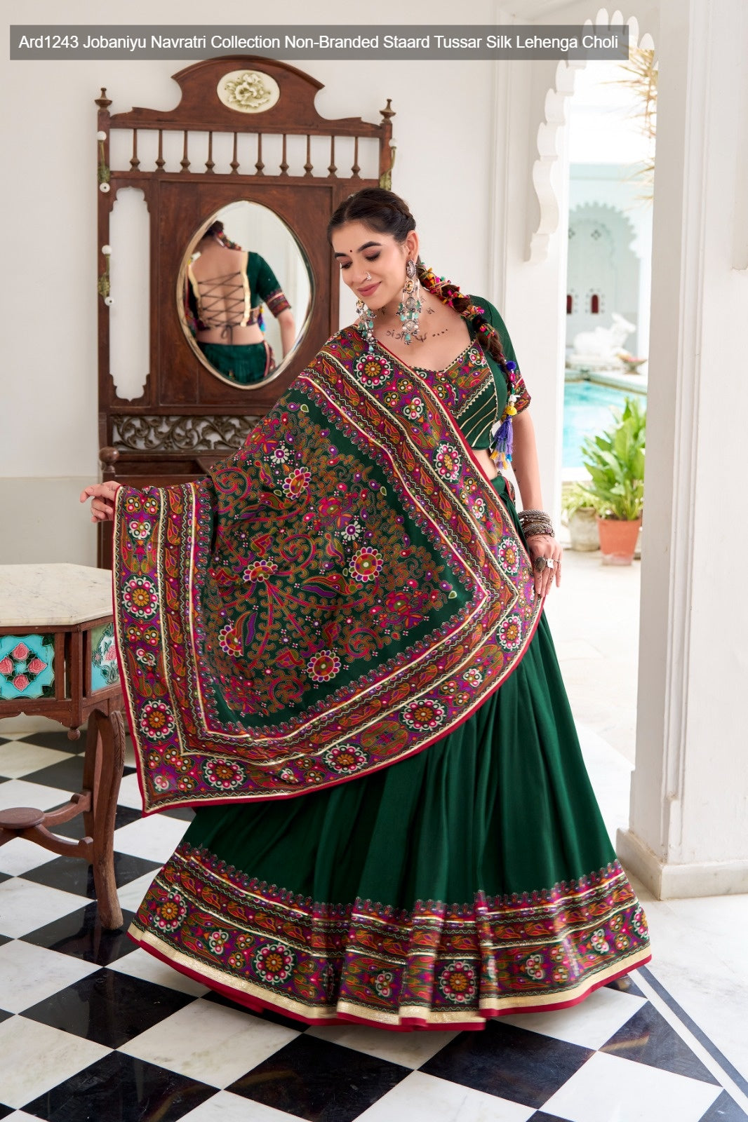 Ard1243 Jobaniyu Navratri Collection Non-Branded Staard Tussar Silk Lehenga Choli