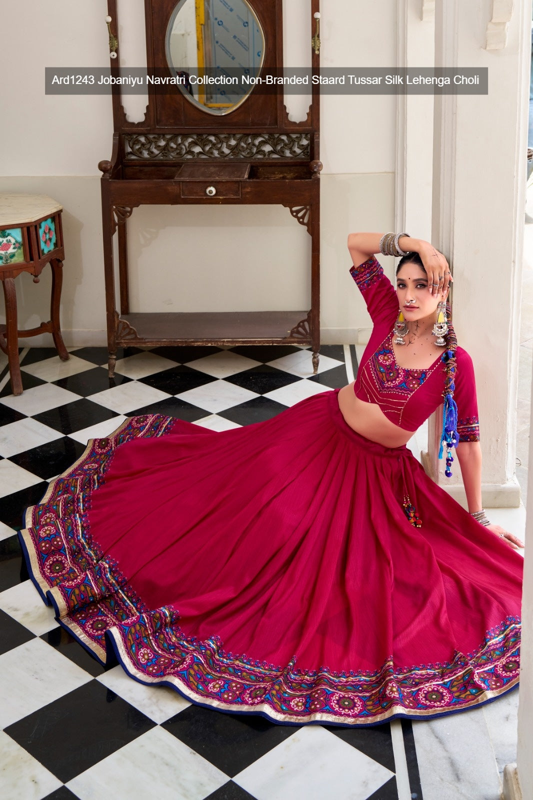 Ard1243 Jobaniyu Navratri Collection Non-Branded Staard Tussar Silk Lehenga Choli