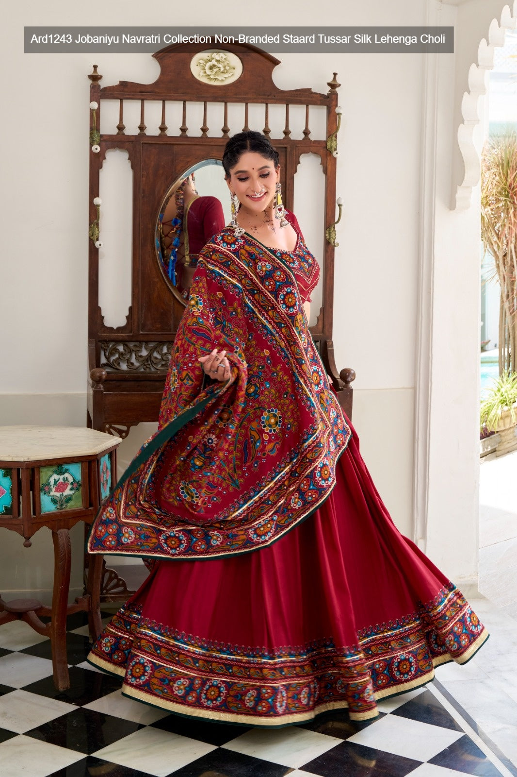 Ard1243 Jobaniyu Navratri Collection Non-Branded Staard Tussar Silk Lehenga Choli