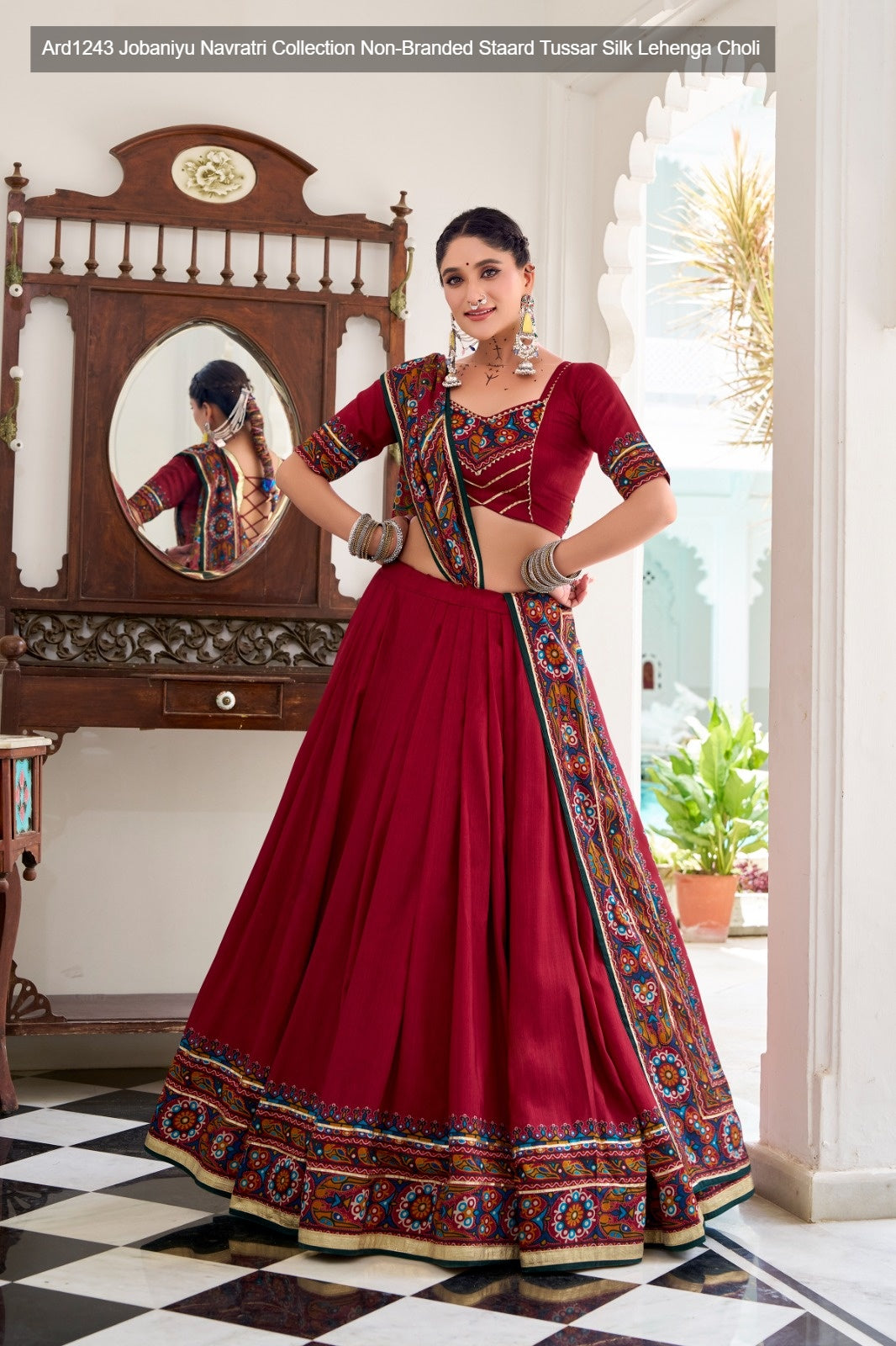 Ard1243 Jobaniyu Navratri Collection Non-Branded Staard Tussar Silk Lehenga Choli