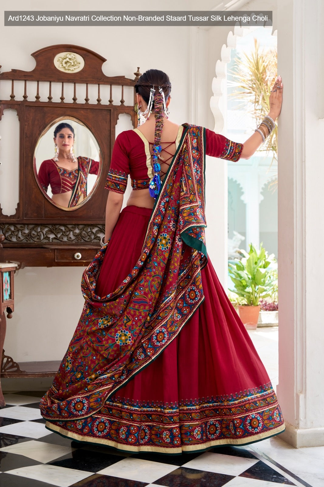 Ard1243 Jobaniyu Navratri Collection Non-Branded Staard Tussar Silk Lehenga Choli