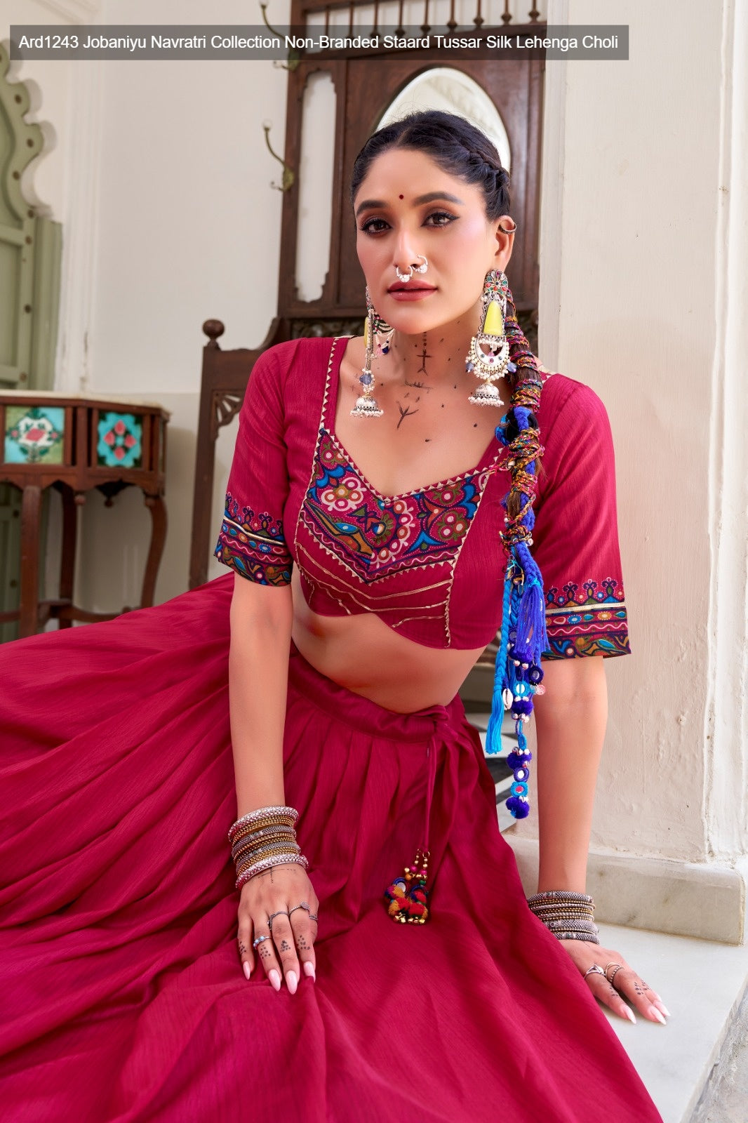 Ard1243 Jobaniyu Navratri Collection Non-Branded Staard Tussar Silk Lehenga Choli
