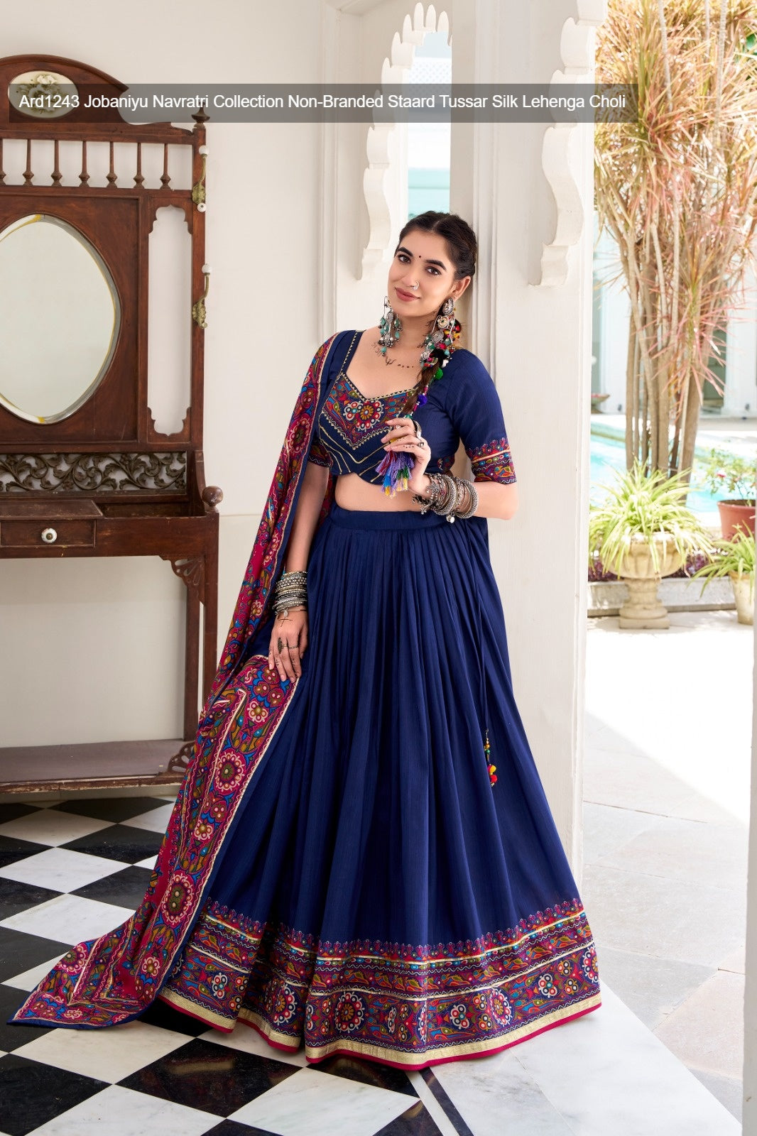 Ard1243 Jobaniyu Navratri Collection Non-Branded Staard Tussar Silk Lehenga Choli