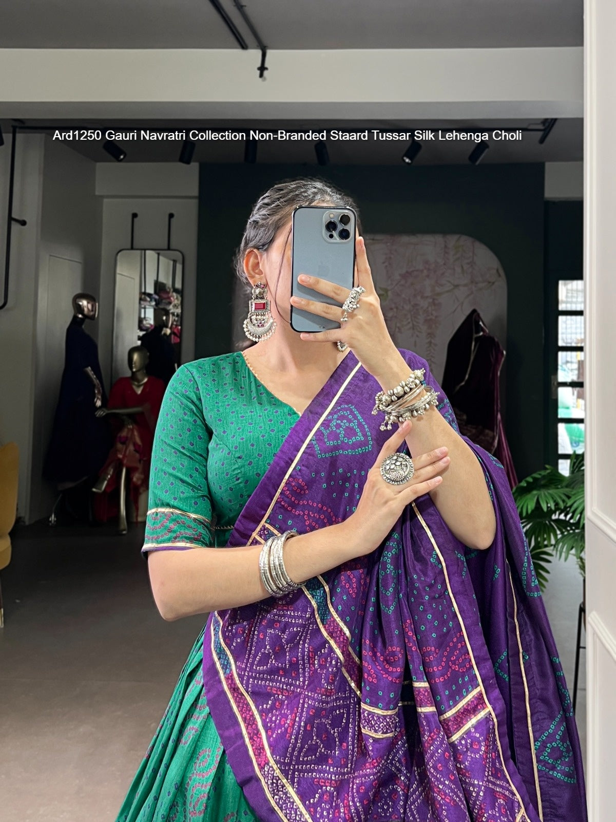 Ard1250 Gauri Navratri Collection Non-Branded Staard Tussar Silk Lehenga Choli
