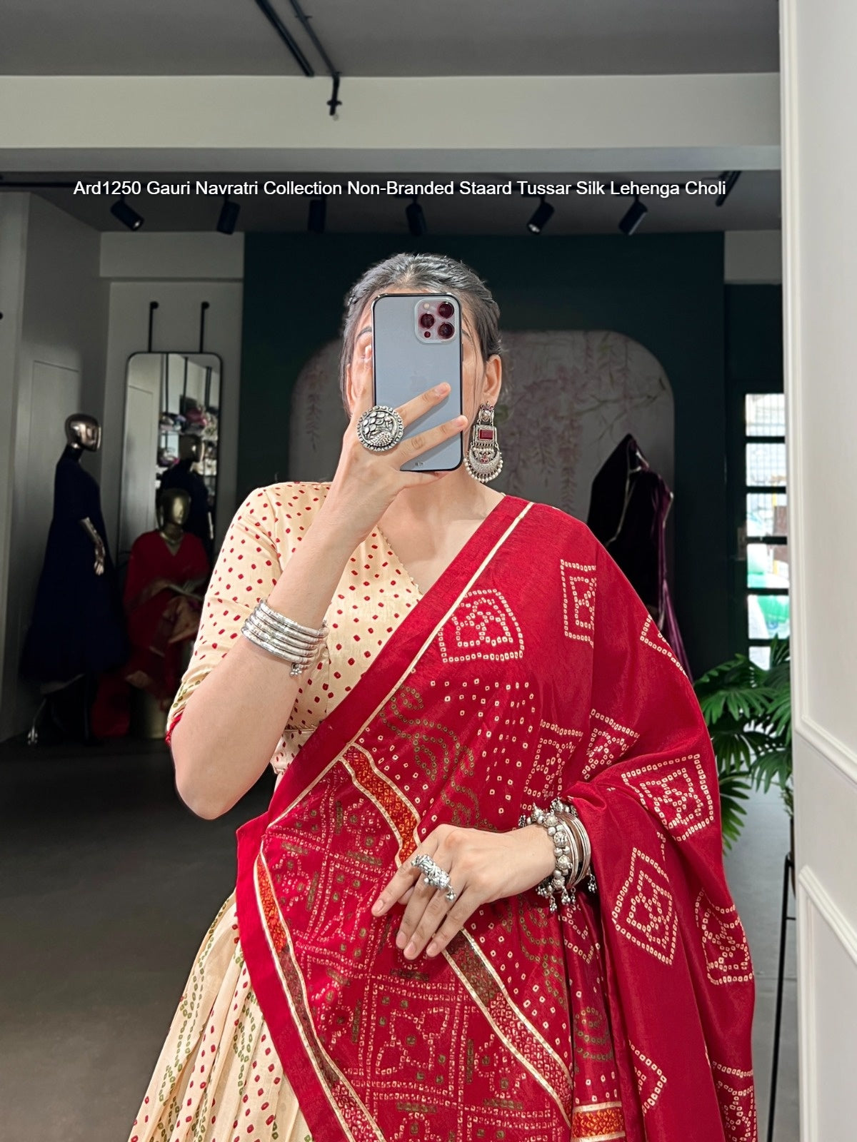 Ard1250 Gauri Navratri Collection Non-Branded Staard Tussar Silk Lehenga Choli