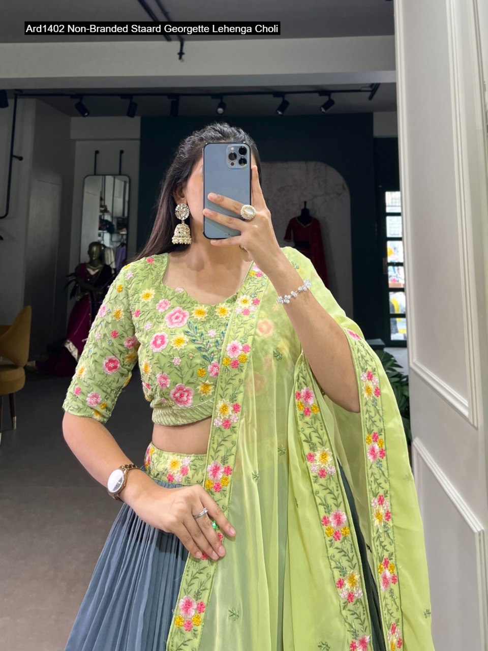 Ard1402 Non-Branded Staard Georgette Lehenga Choli