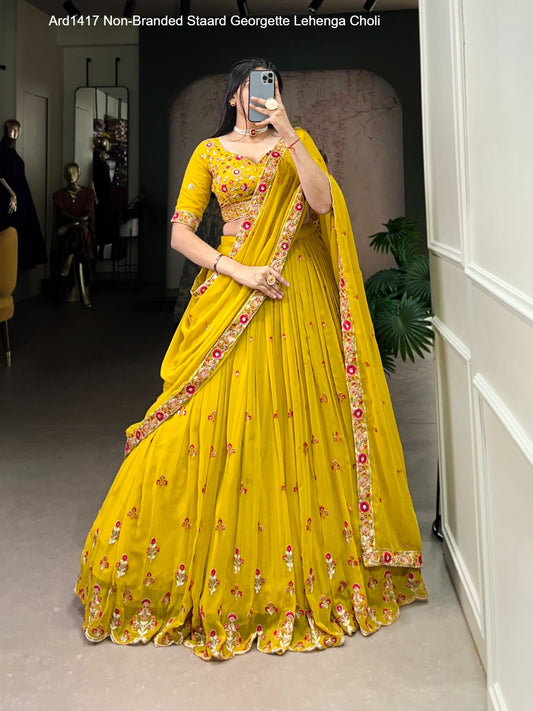 Ard1417 Non-Branded Staard Georgette Lehenga Choli