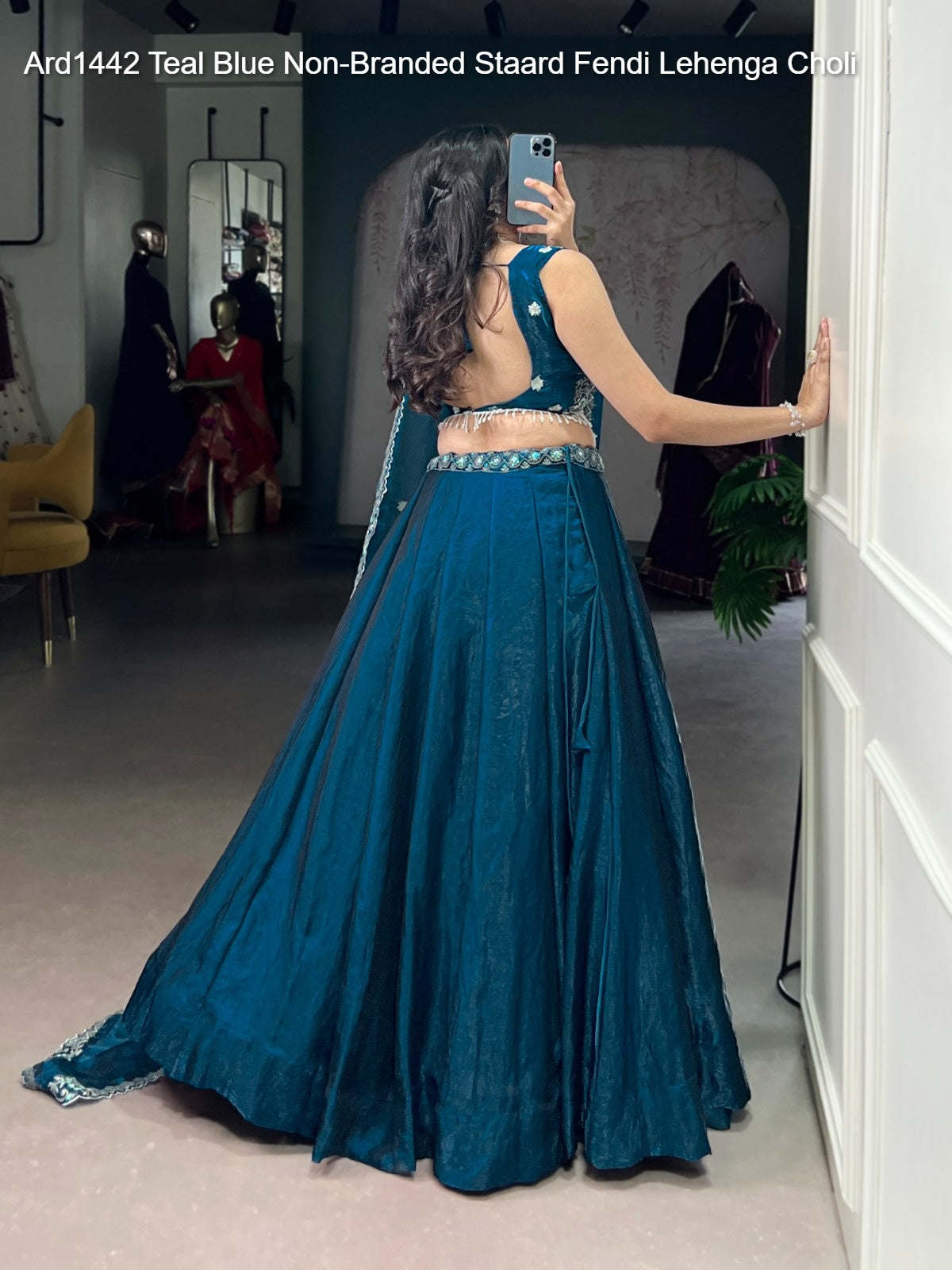 Ard1442 Teal Blue Non-Branded Staard Fendi Lehenga Choli