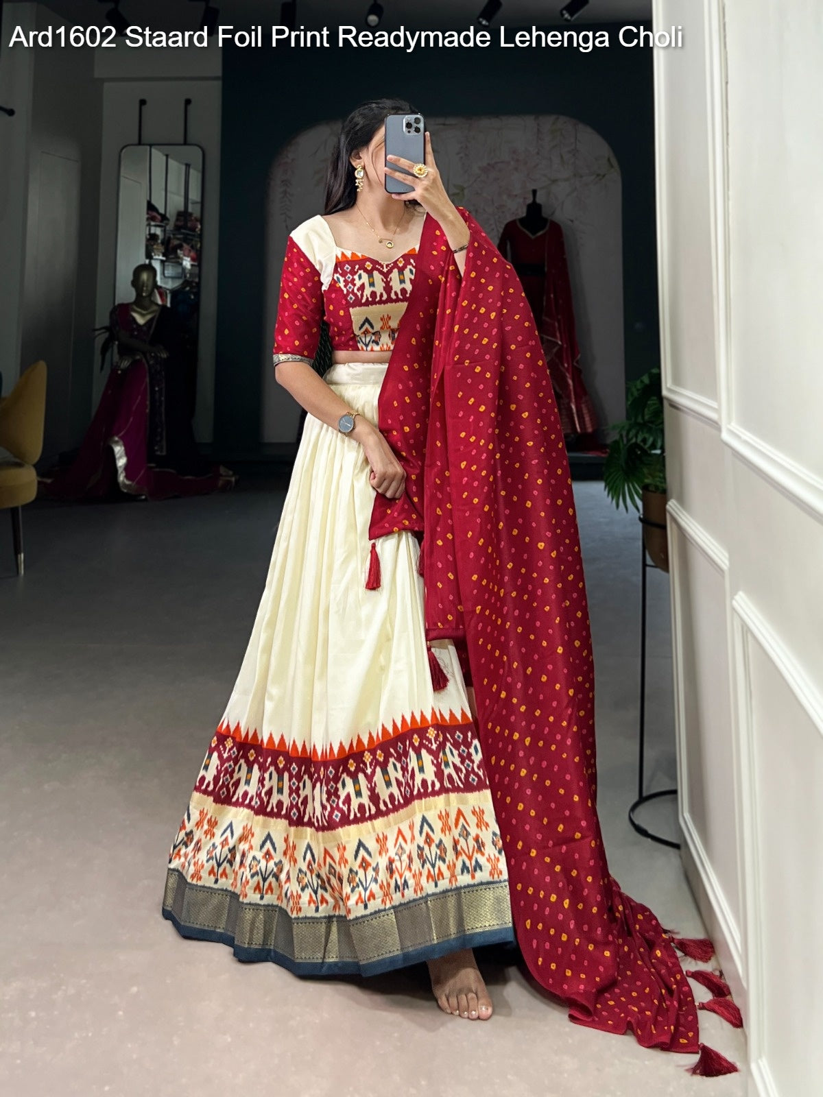 Ard1602 Staard Foil Print Readymade Lehenga Choli