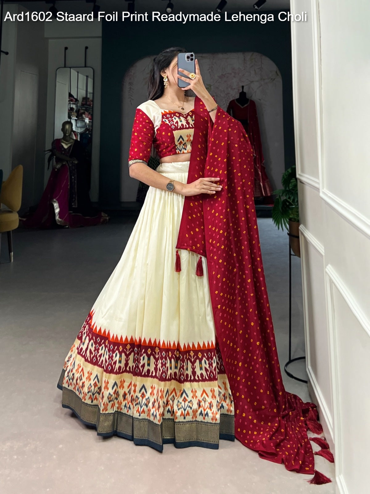Ard1602 Staard Foil Print Readymade Lehenga Choli