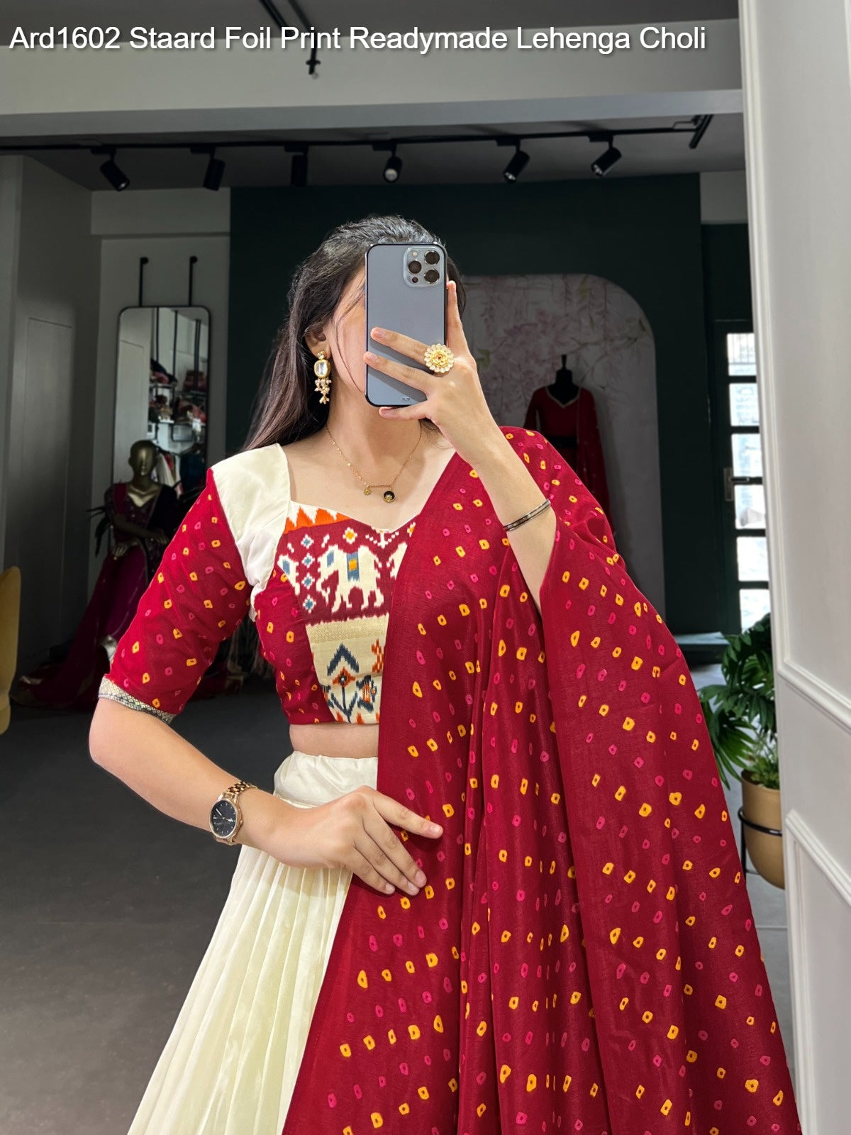 Ard1602 Staard Foil Print Readymade Lehenga Choli