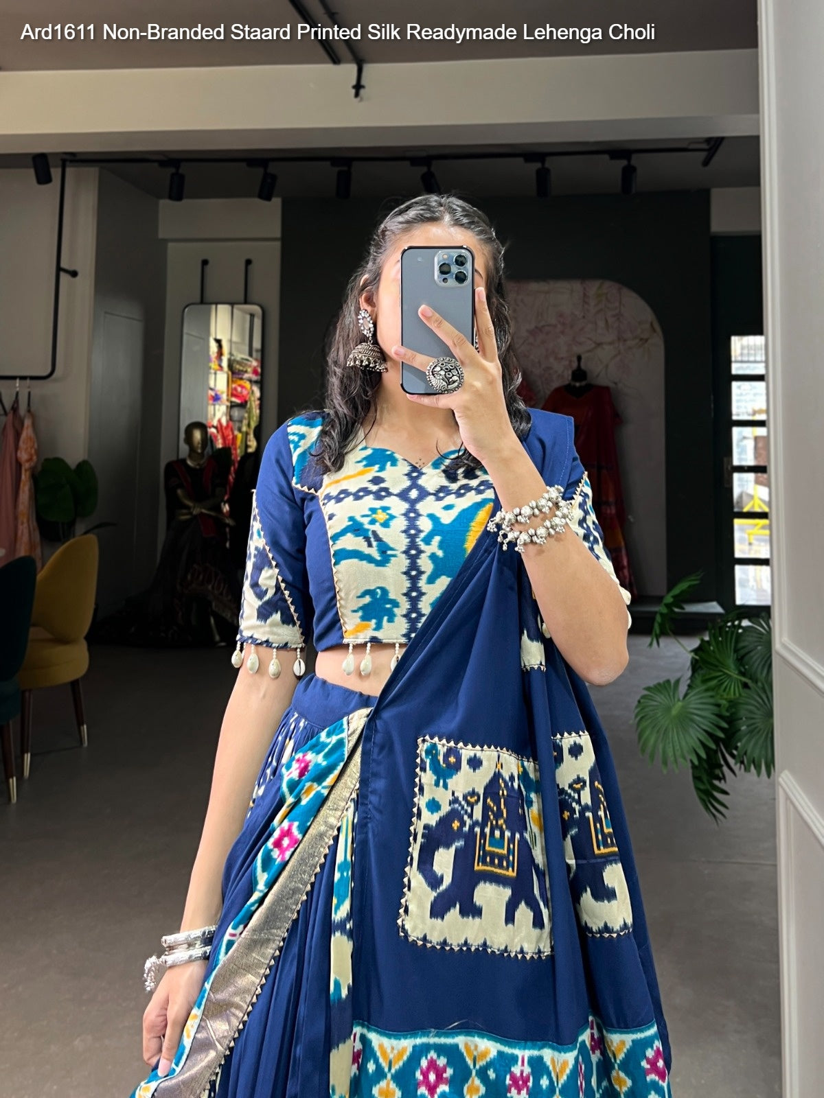 Ard1611 Non-Branded Staard Printed Silk Readymade Lehenga Choli