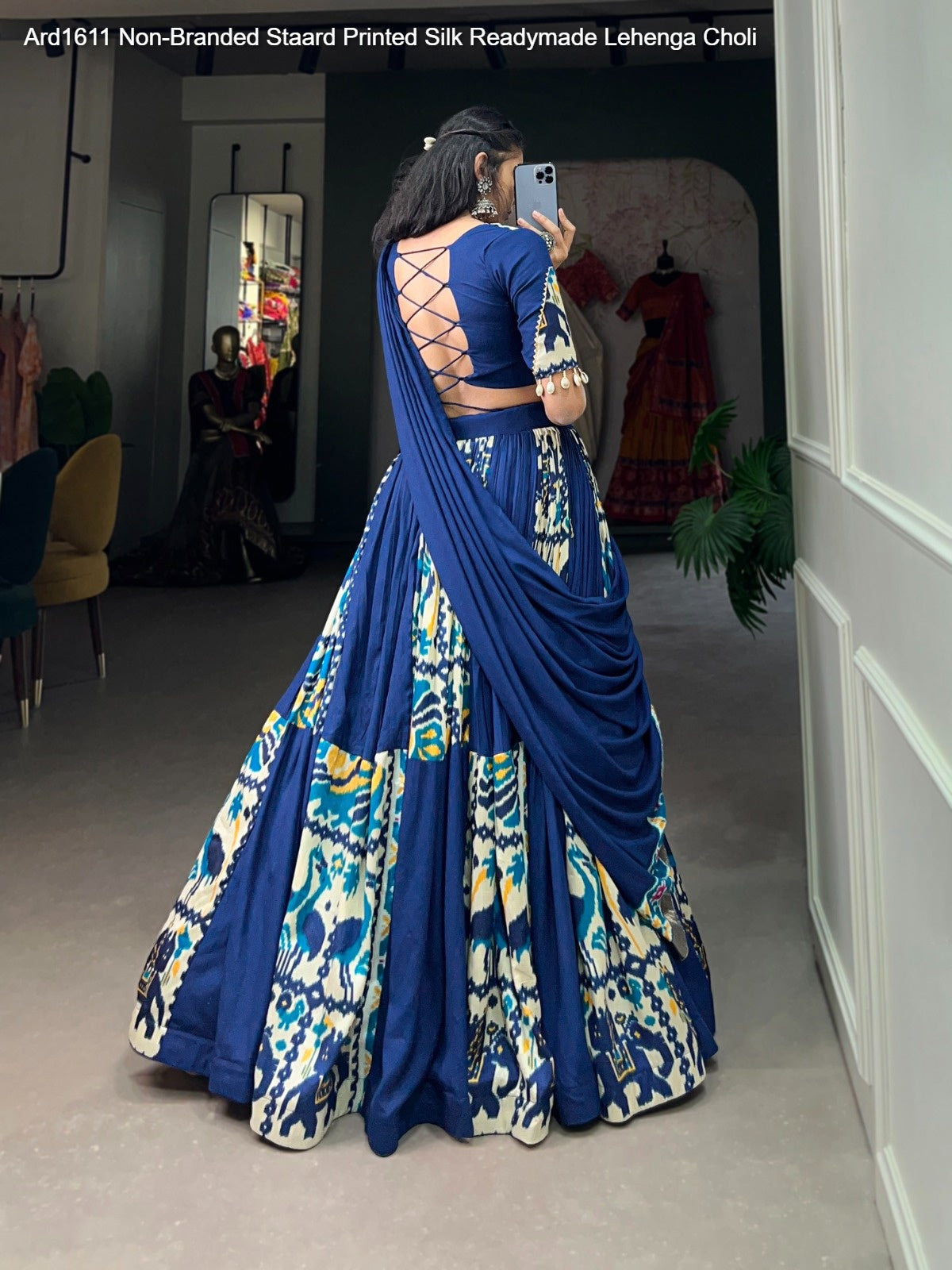 Ard1611 Non-Branded Staard Printed Silk Readymade Lehenga Choli