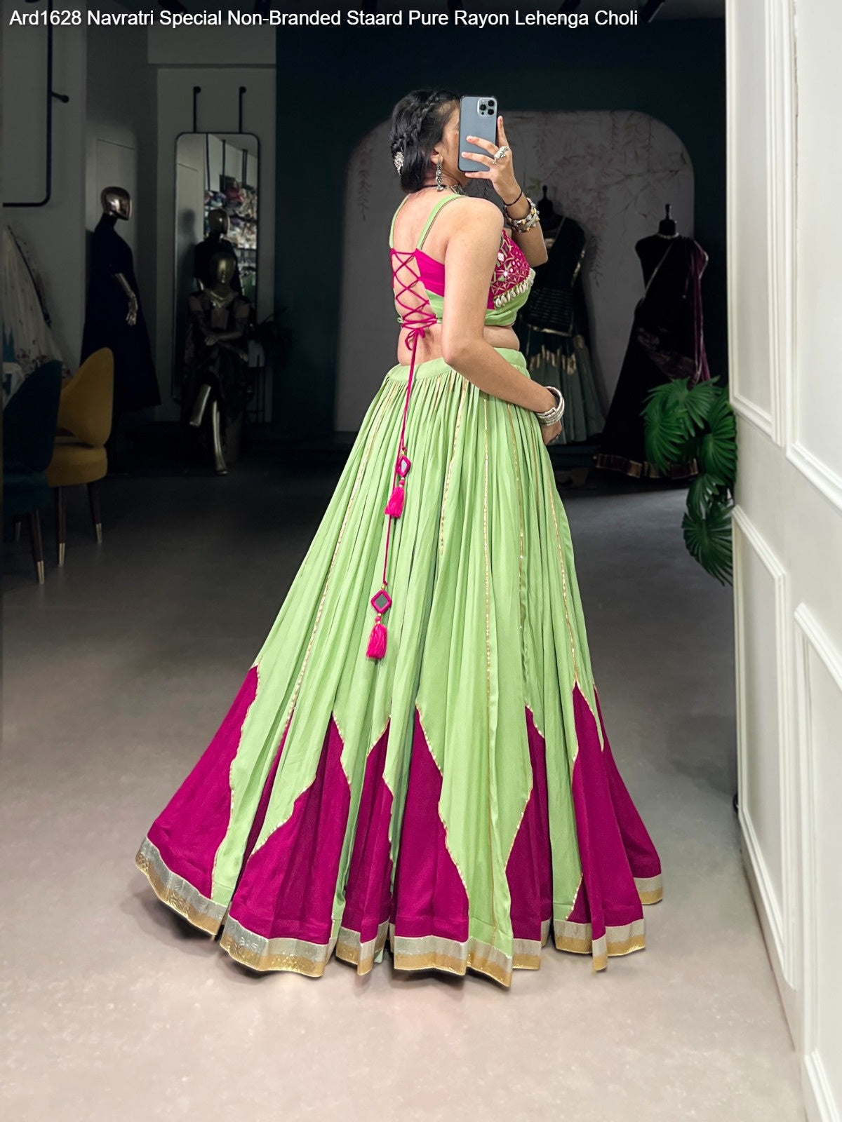 Ard1628 Navratri Special Non-Branded Staard Pure Rayon Lehenga Choli