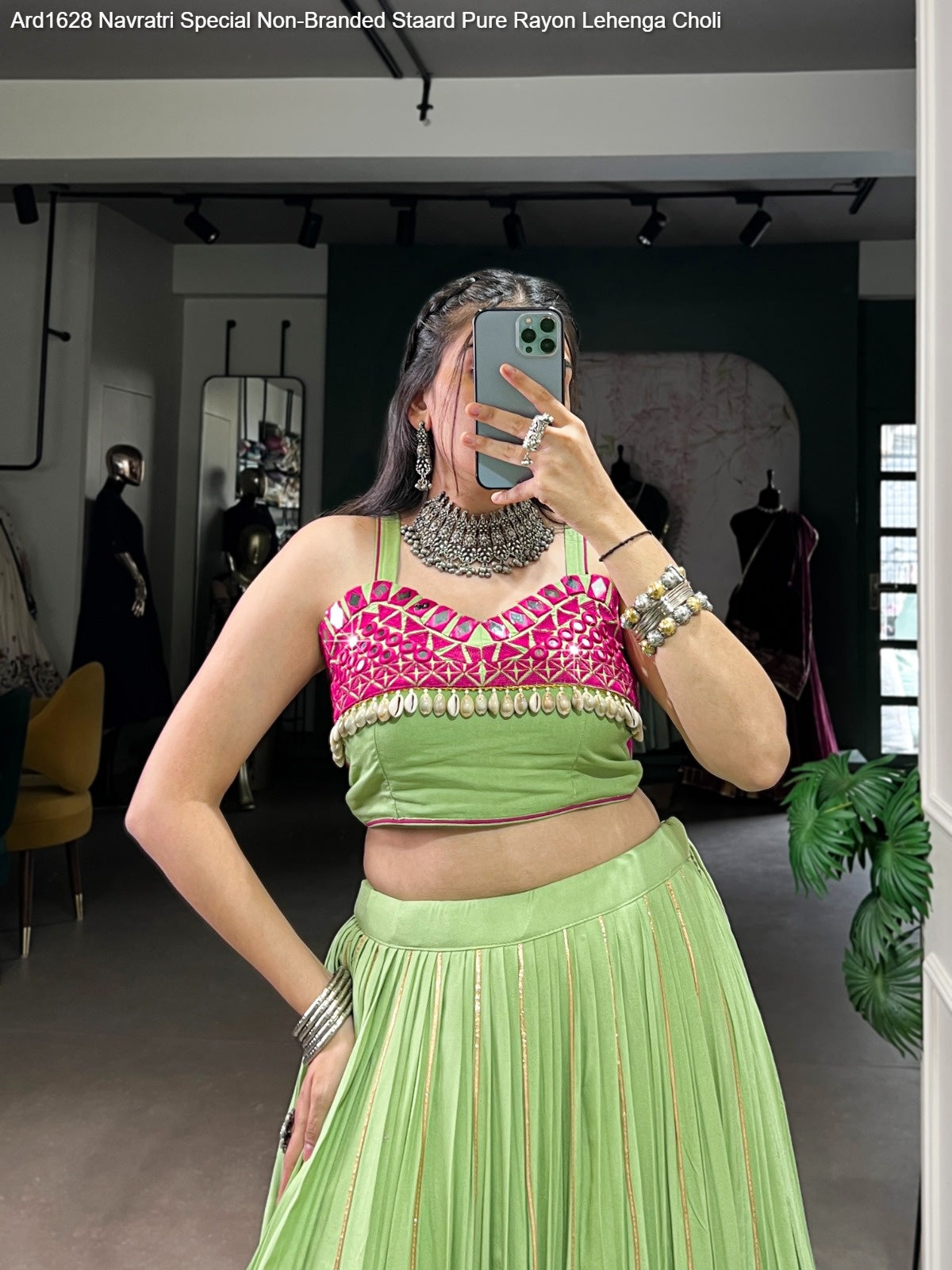 Ard1628 Navratri Special Non-Branded Staard Pure Rayon Lehenga Choli