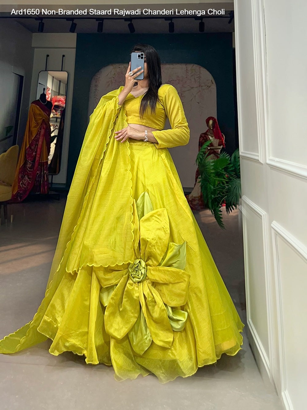 Ard1650 Non-Branded Staard Rajwadi Chanderi Lehenga Choli