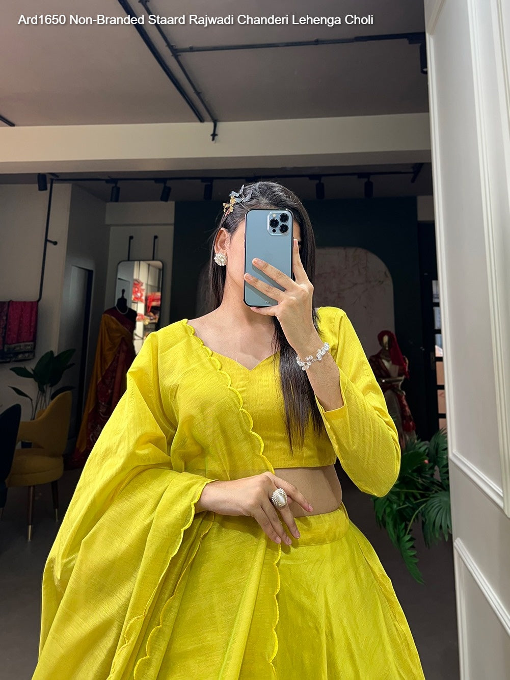 Ard1650 Non-Branded Staard Rajwadi Chanderi Lehenga Choli