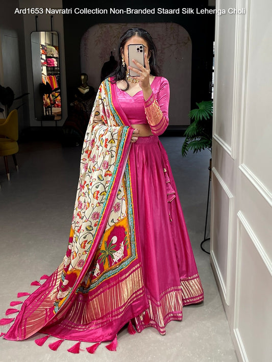 Ard1653 Navratri Collection Non-Branded Staard Silk Lehenga Choli