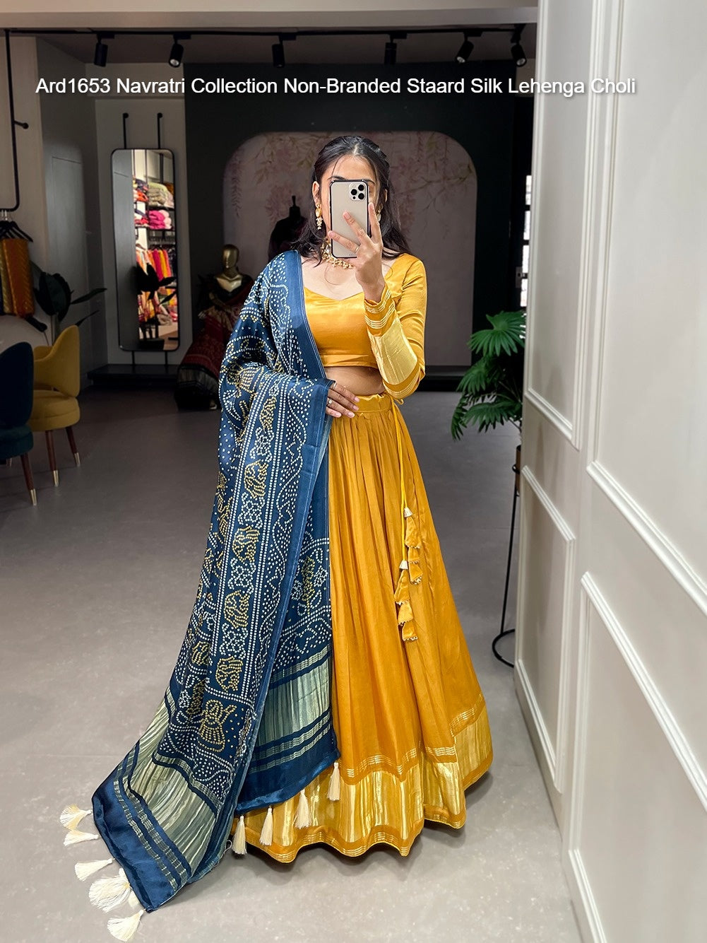 Ard1653 Navratri Collection Non-Branded Staard Silk Lehenga Choli