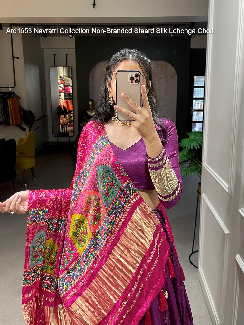 Ard1653 Navratri Collection Non-Branded Staard Silk Lehenga Choli