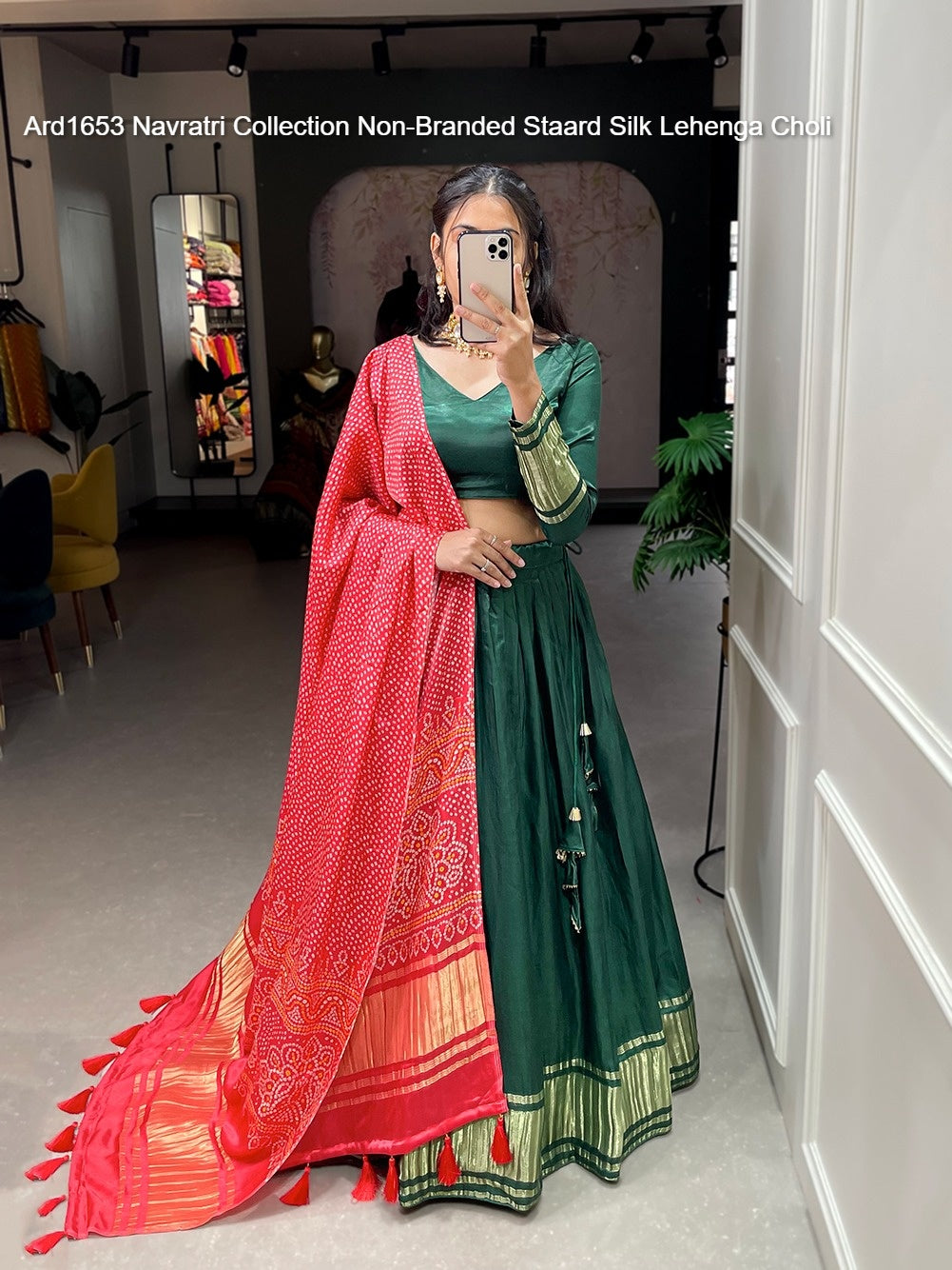 Ard1653 Navratri Collection Non-Branded Staard Silk Lehenga Choli