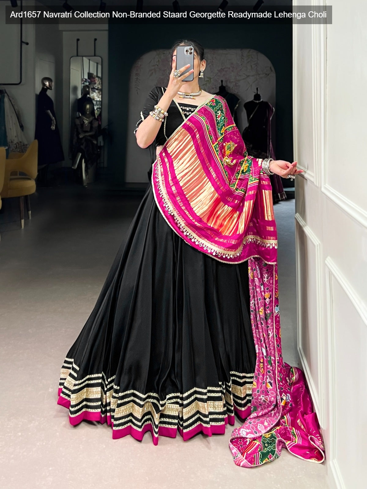 Ard1657 Navratri Collection Non-Branded Staard Georgette Readymade Lehenga Choli