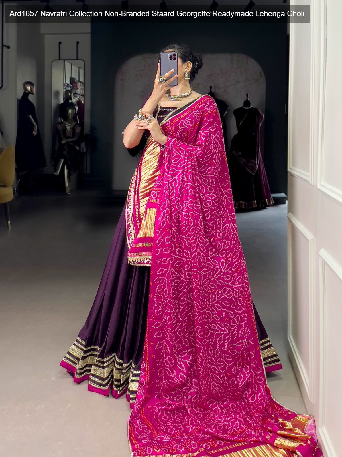 Ard1657 Navratri Collection Non-Branded Staard Georgette Readymade Lehenga Choli