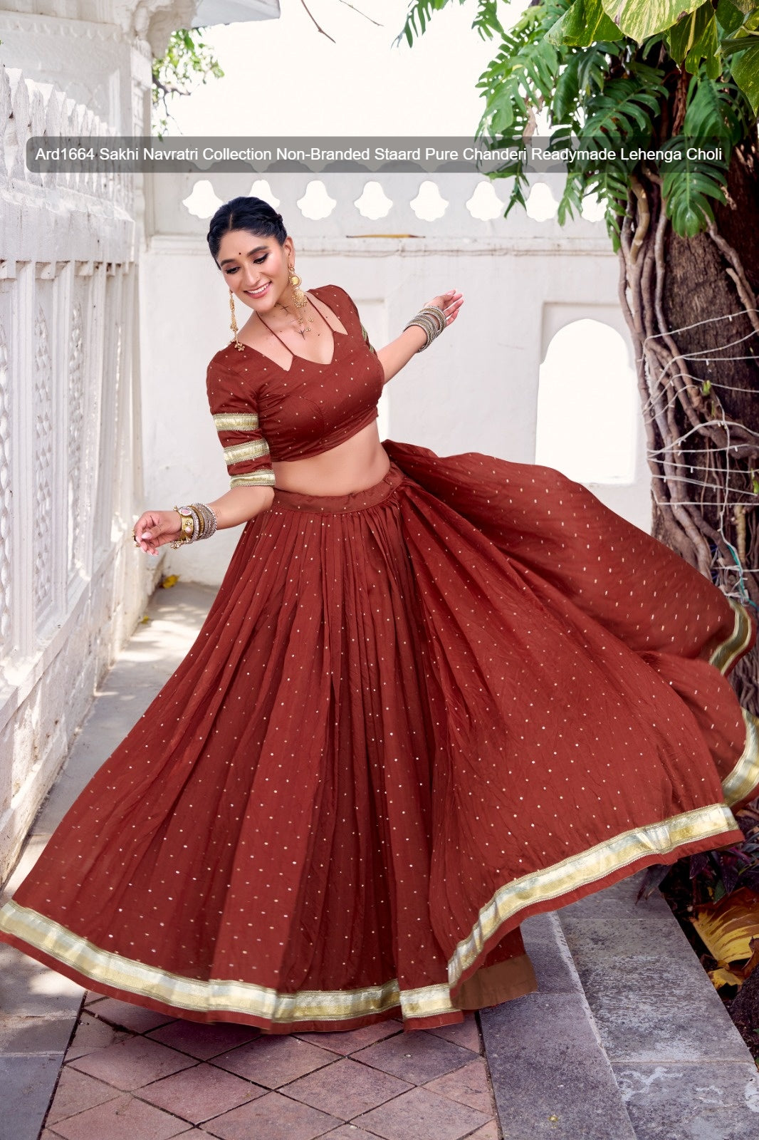 Ard1664 Sakhi Navratri Collection Non-Branded Staard Pure Chanderi Readymade Lehenga Choli