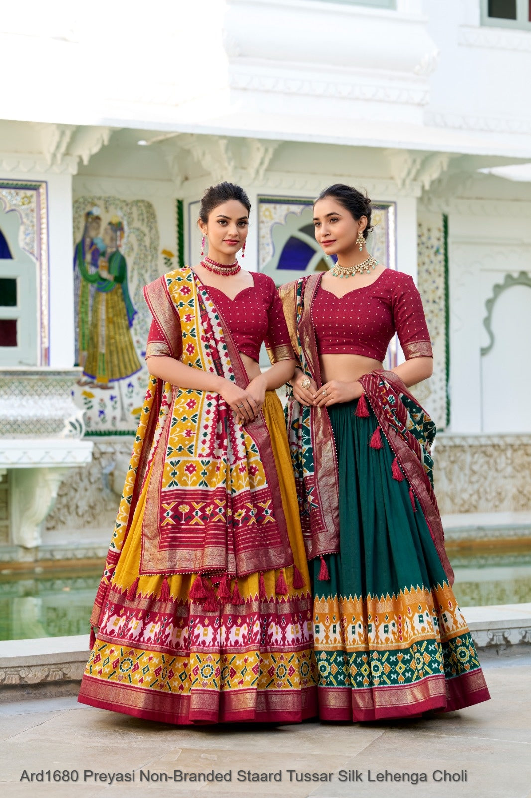 Ard1680 Preyasi Non-Branded Staard Tussar Silk Lehenga Choli