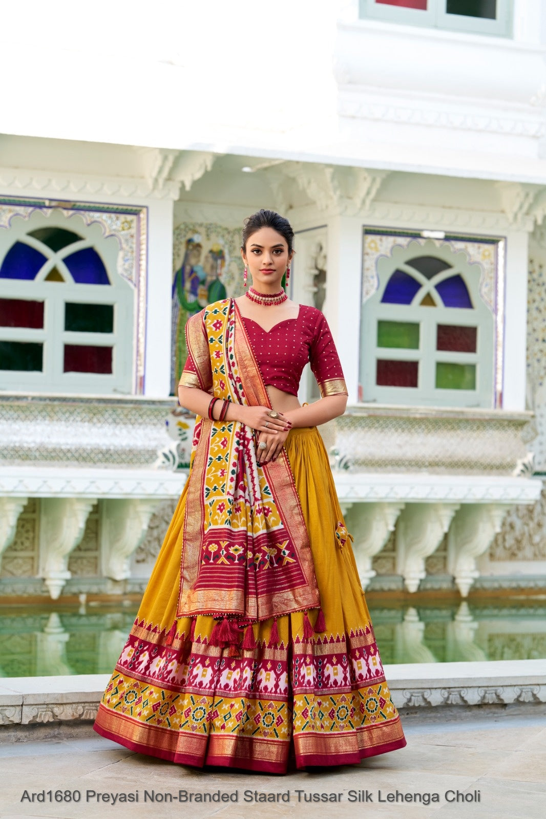 Ard1680 Preyasi Non-Branded Staard Tussar Silk Lehenga Choli
