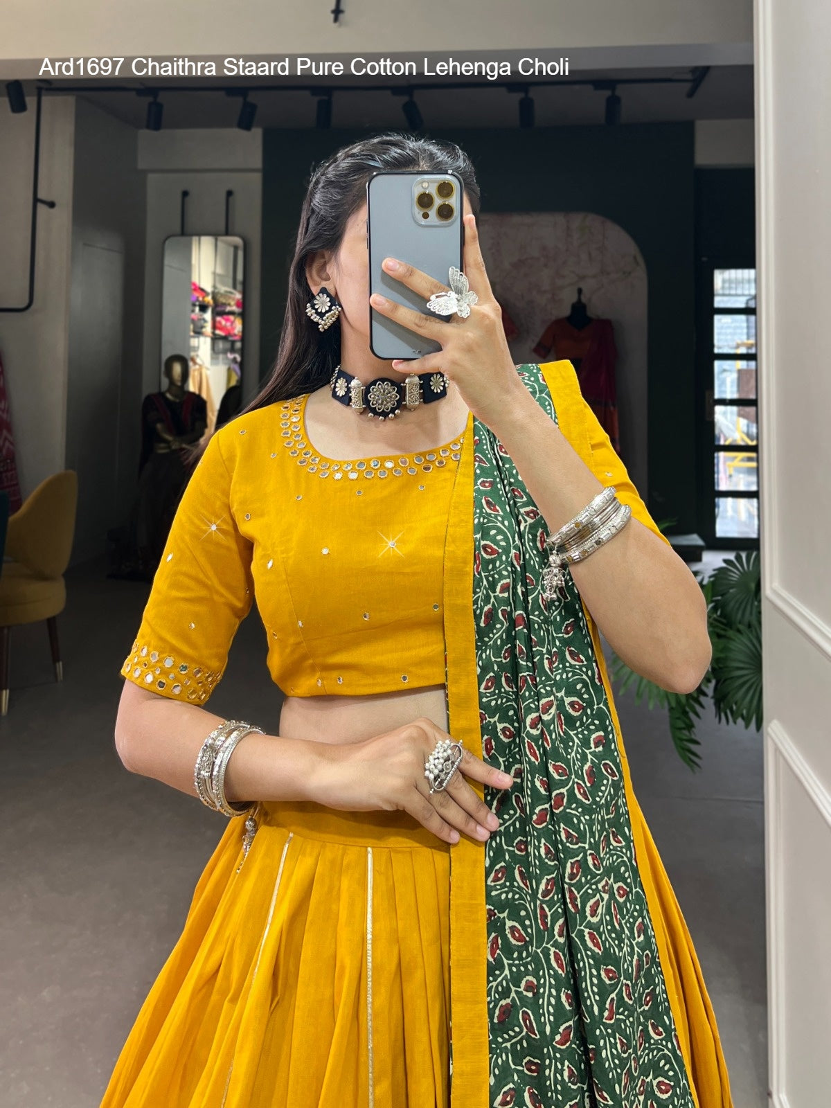 Ard1697 Chaithra Staard Pure Cotton Lehenga Choli