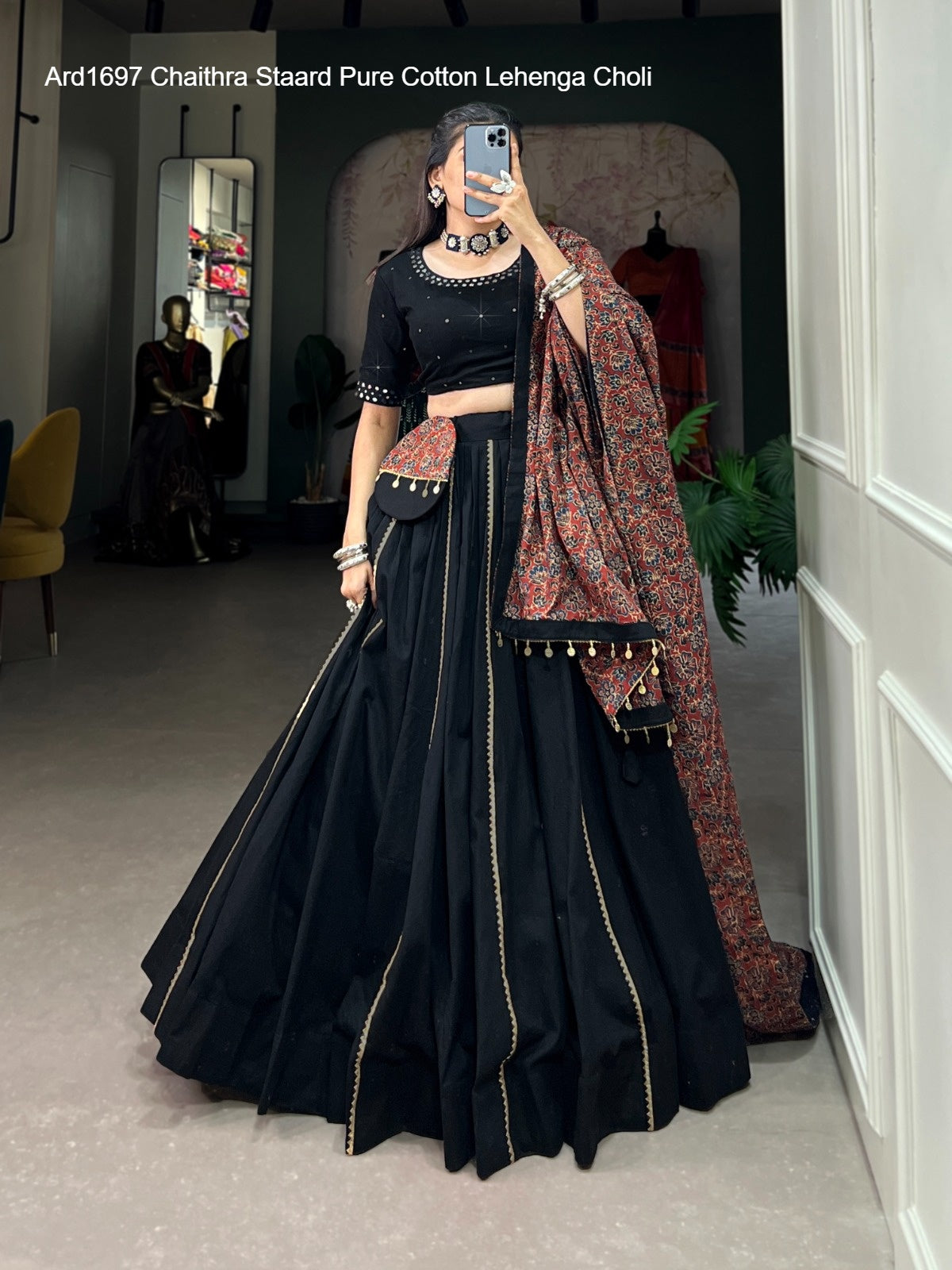 Ard1697 Chaithra Staard Pure Cotton Lehenga Choli