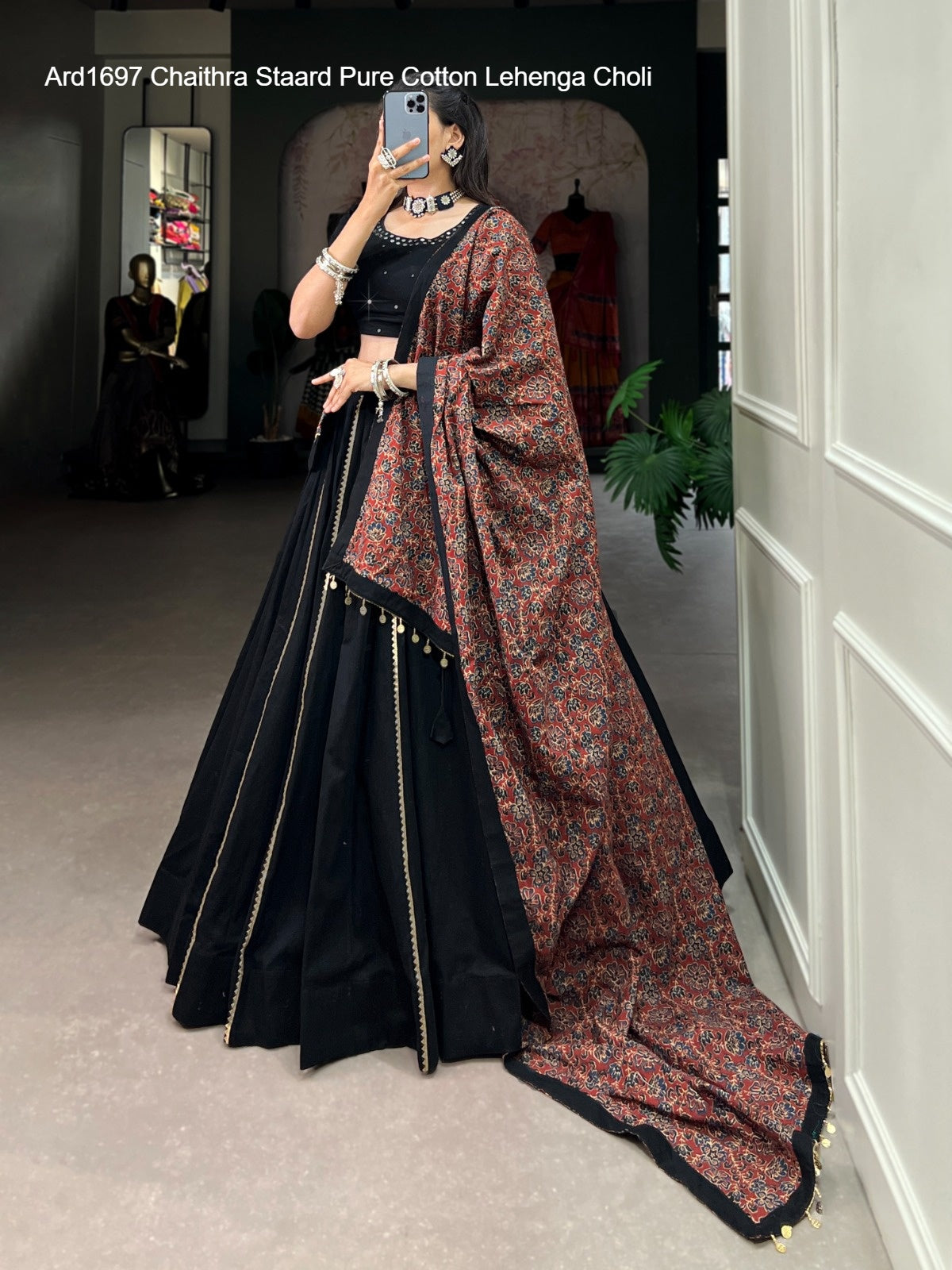 Ard1697 Chaithra Staard Pure Cotton Lehenga Choli