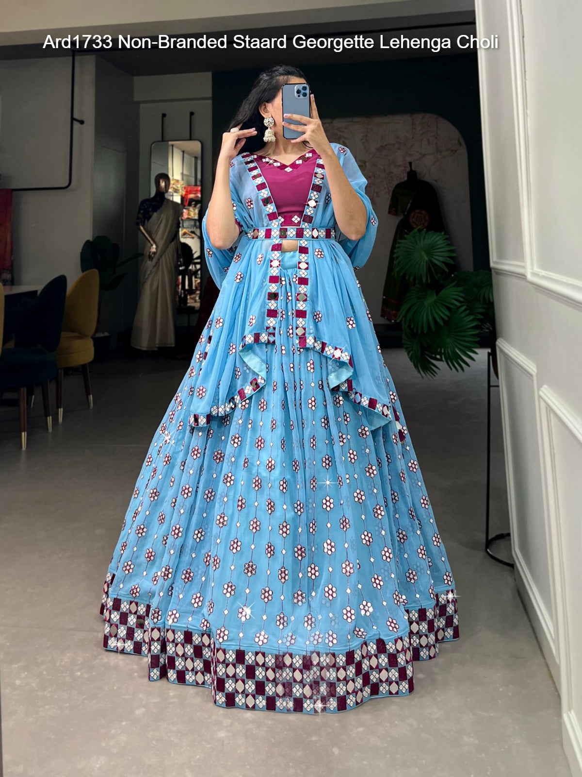Ard1733 Non-Branded Staard Georgette Lehenga Choli