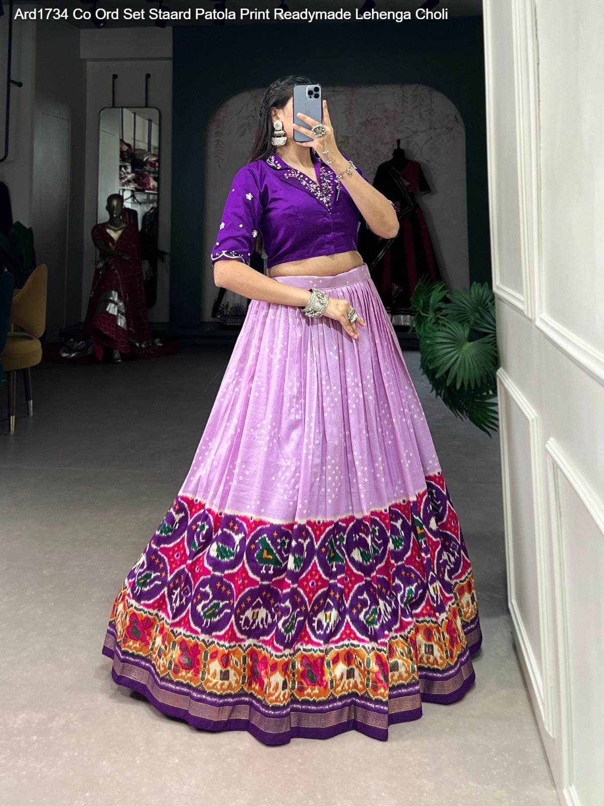 Ard1734 Co Ord Set Staard Patola Print Readymade Lehenga Choli