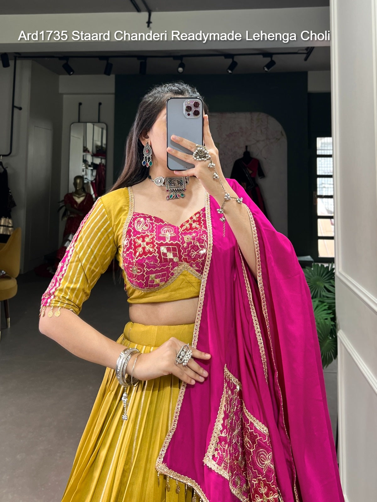 Ard1735 Staard Chanderi Readymade Lehenga Choli