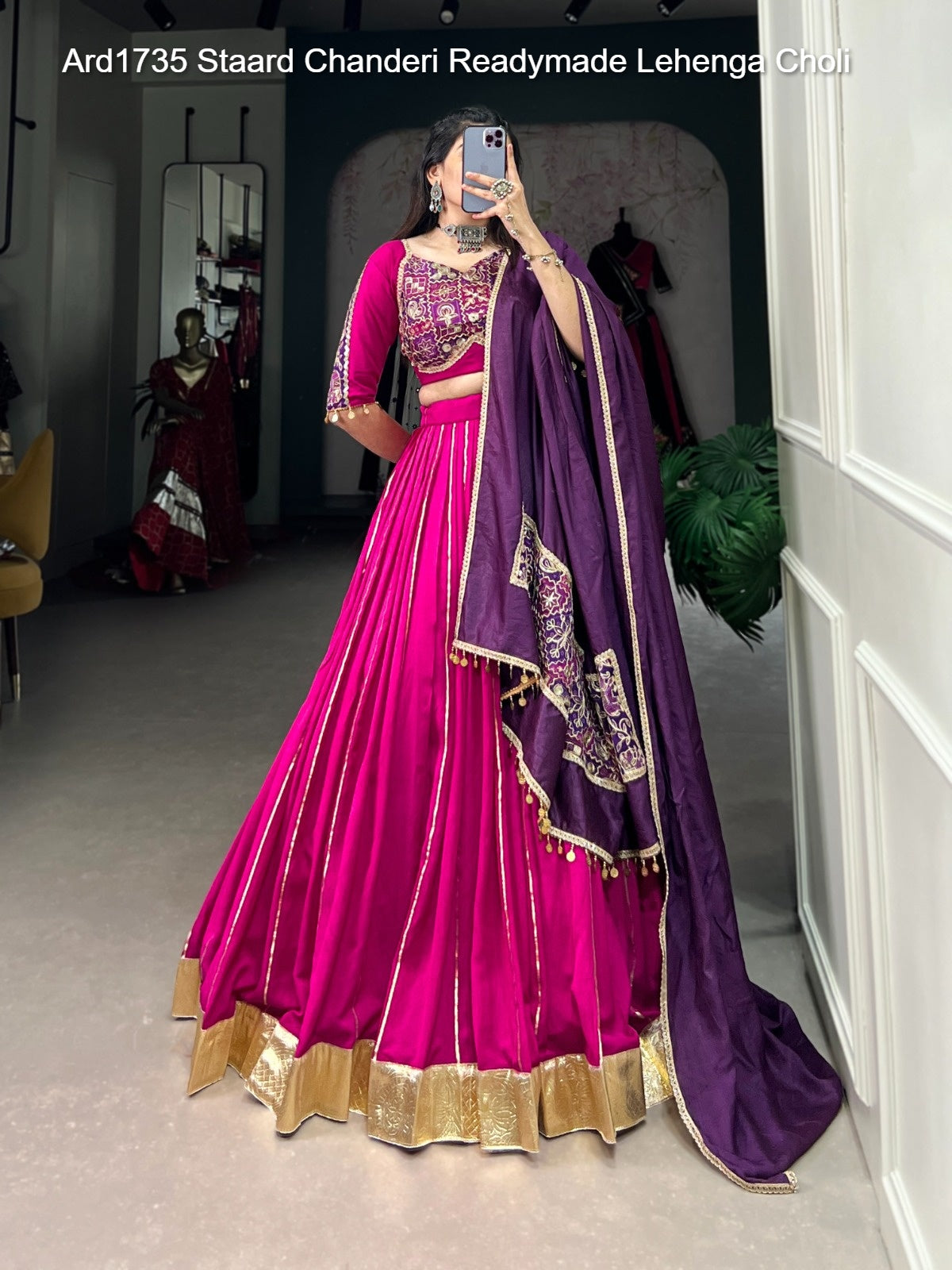 Ard1735 Staard Chanderi Readymade Lehenga Choli