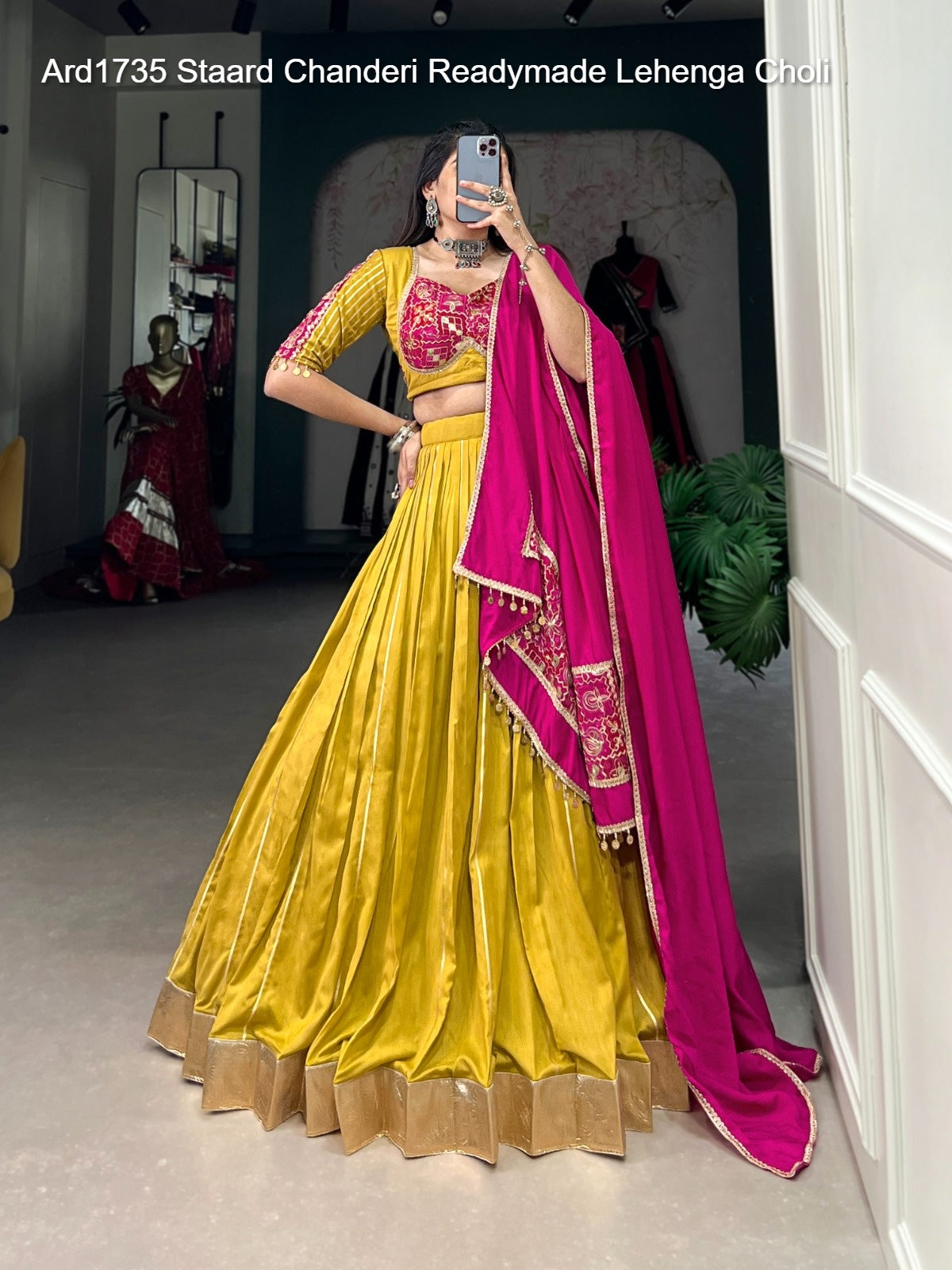 Ard1735 Staard Chanderi Readymade Lehenga Choli