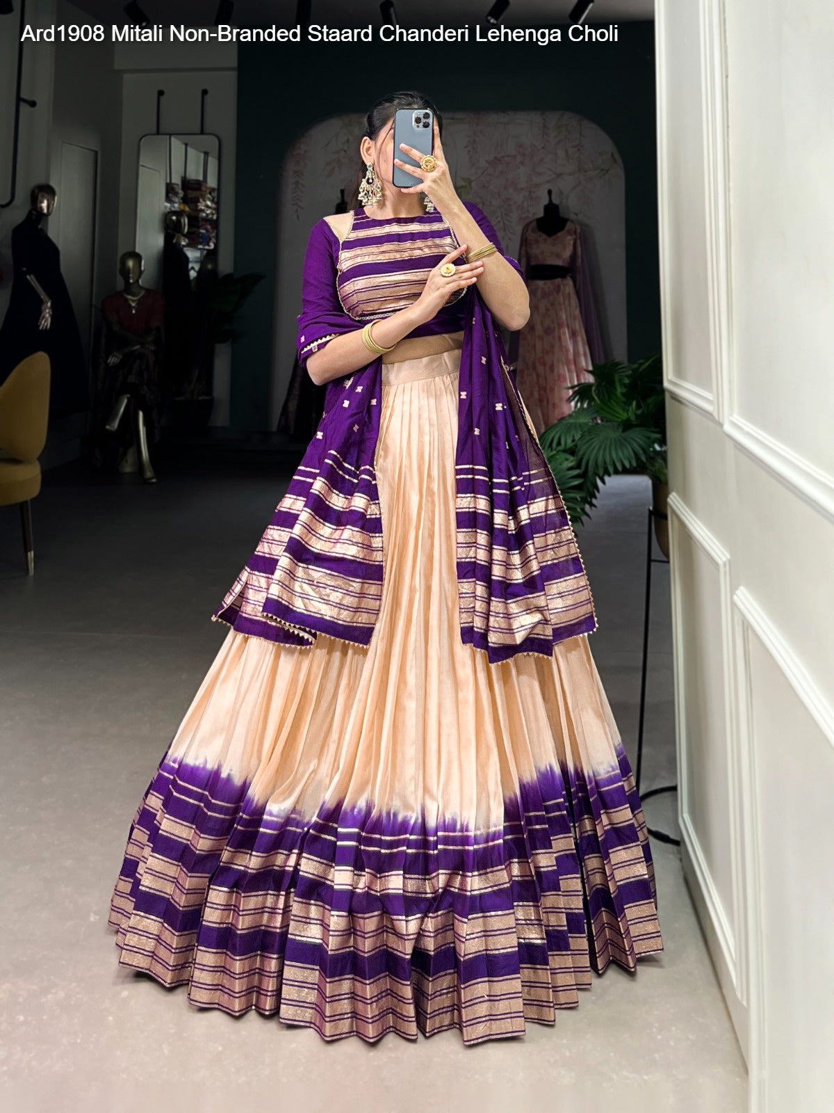 Ard1908 Mitali Non-Branded Staard Chanderi Lehenga Choli