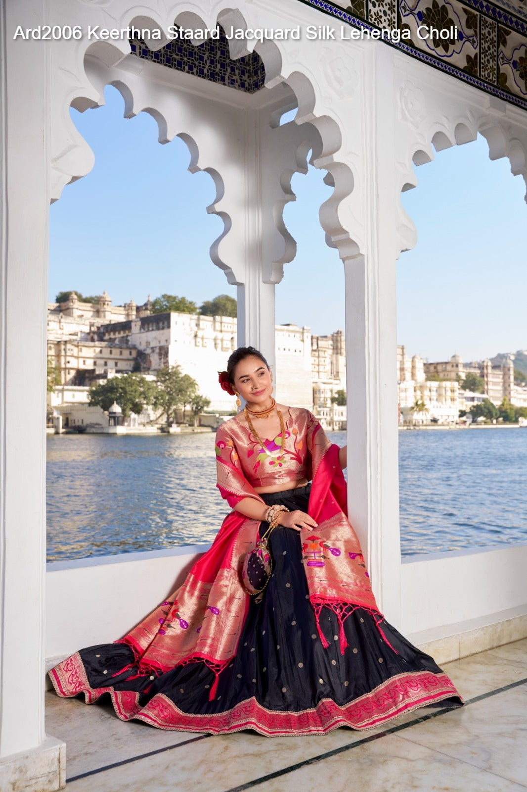 Ard2006 Keerthna Non-Branded Staard Jacquard Silk Lehenga Choli