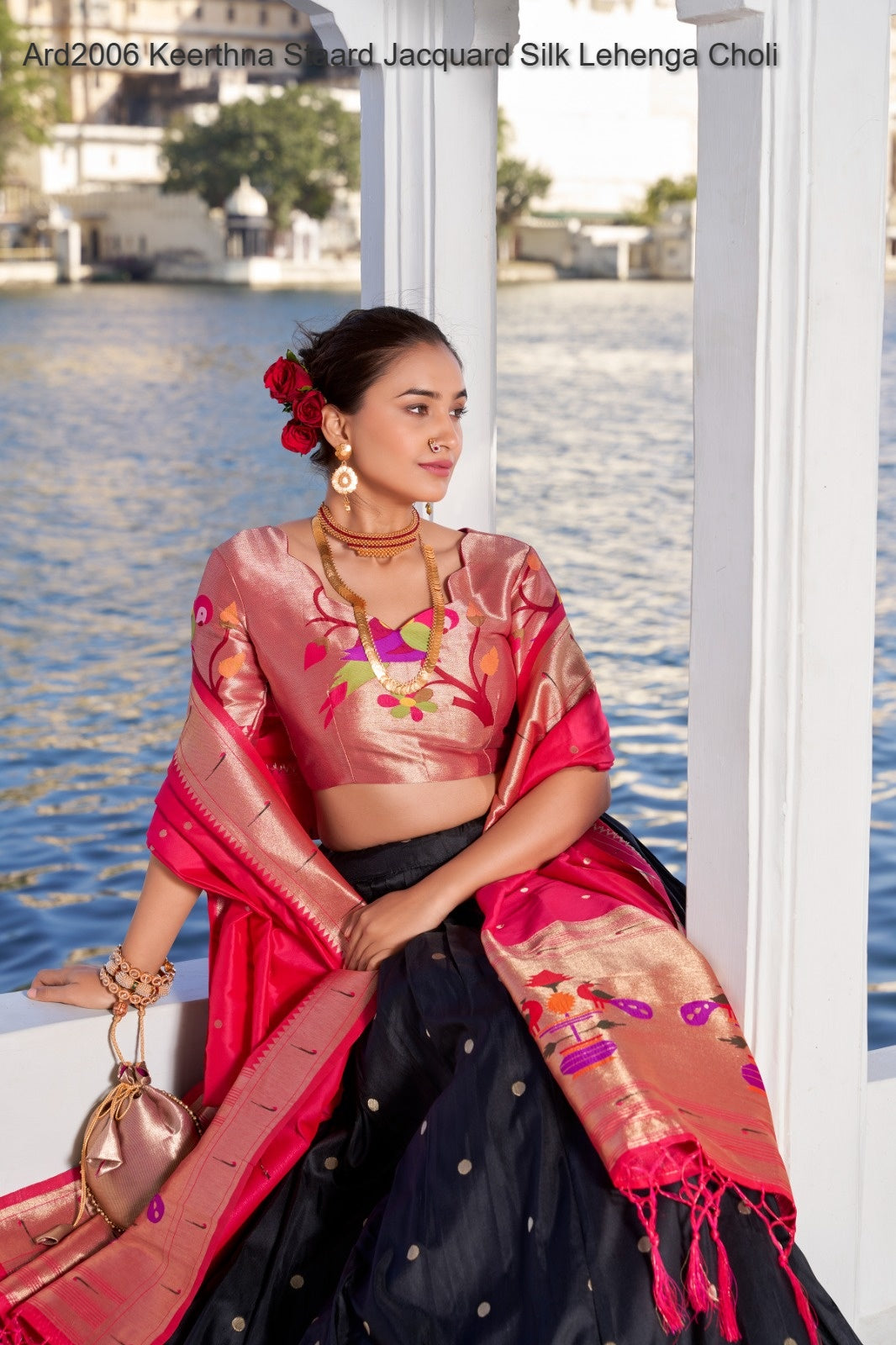 Ard2006 Keerthna Non-Branded Staard Jacquard Silk Lehenga Choli