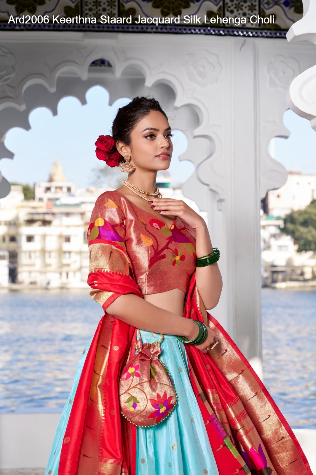Ard2006 Keerthna Non-Branded Staard Jacquard Silk Lehenga Choli